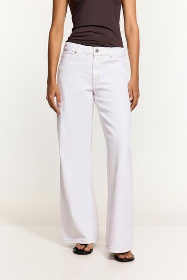 Wide-leg low-waist jeans — WHITE 2