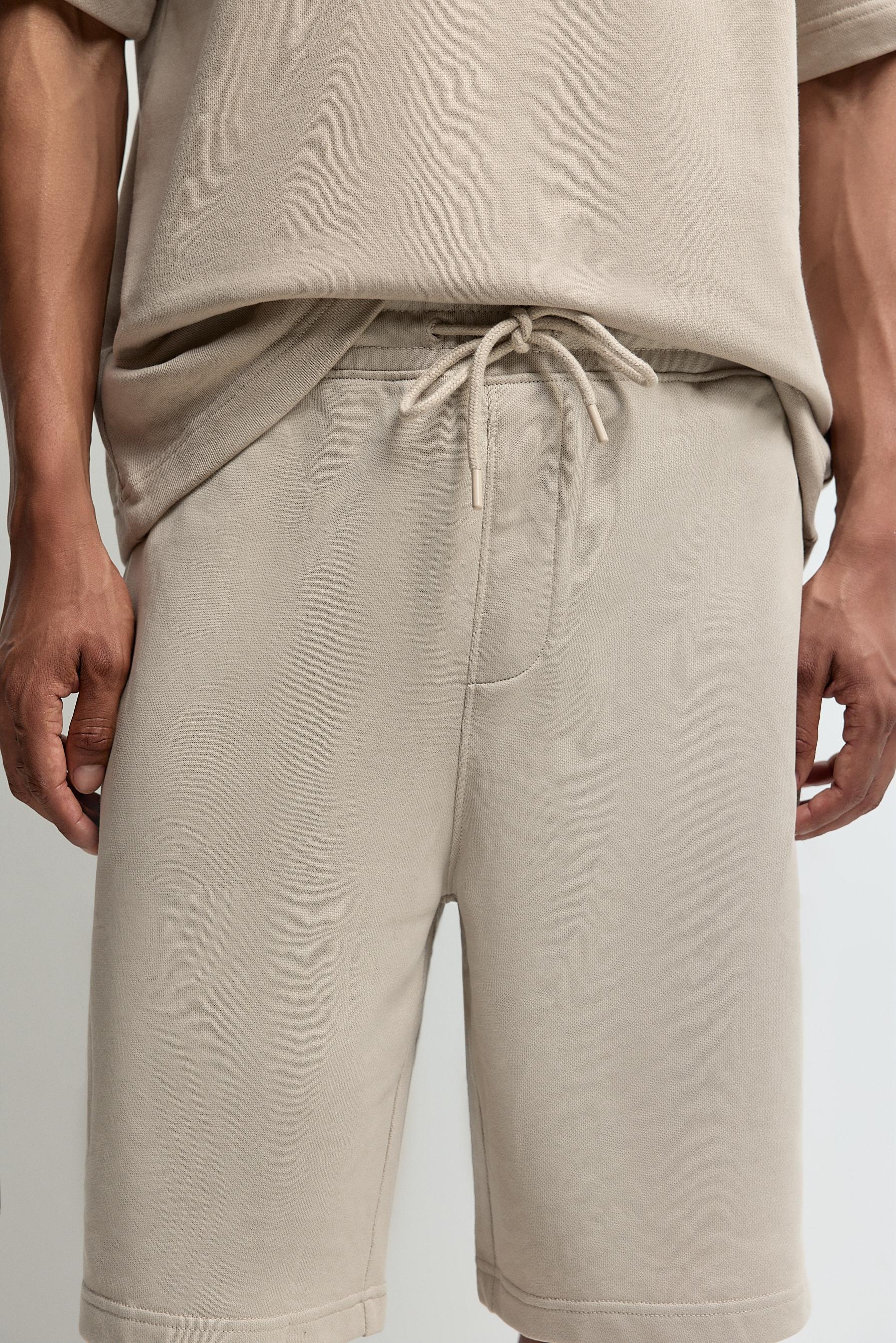 Tracksuit Bermuda shorts — PALE SAND