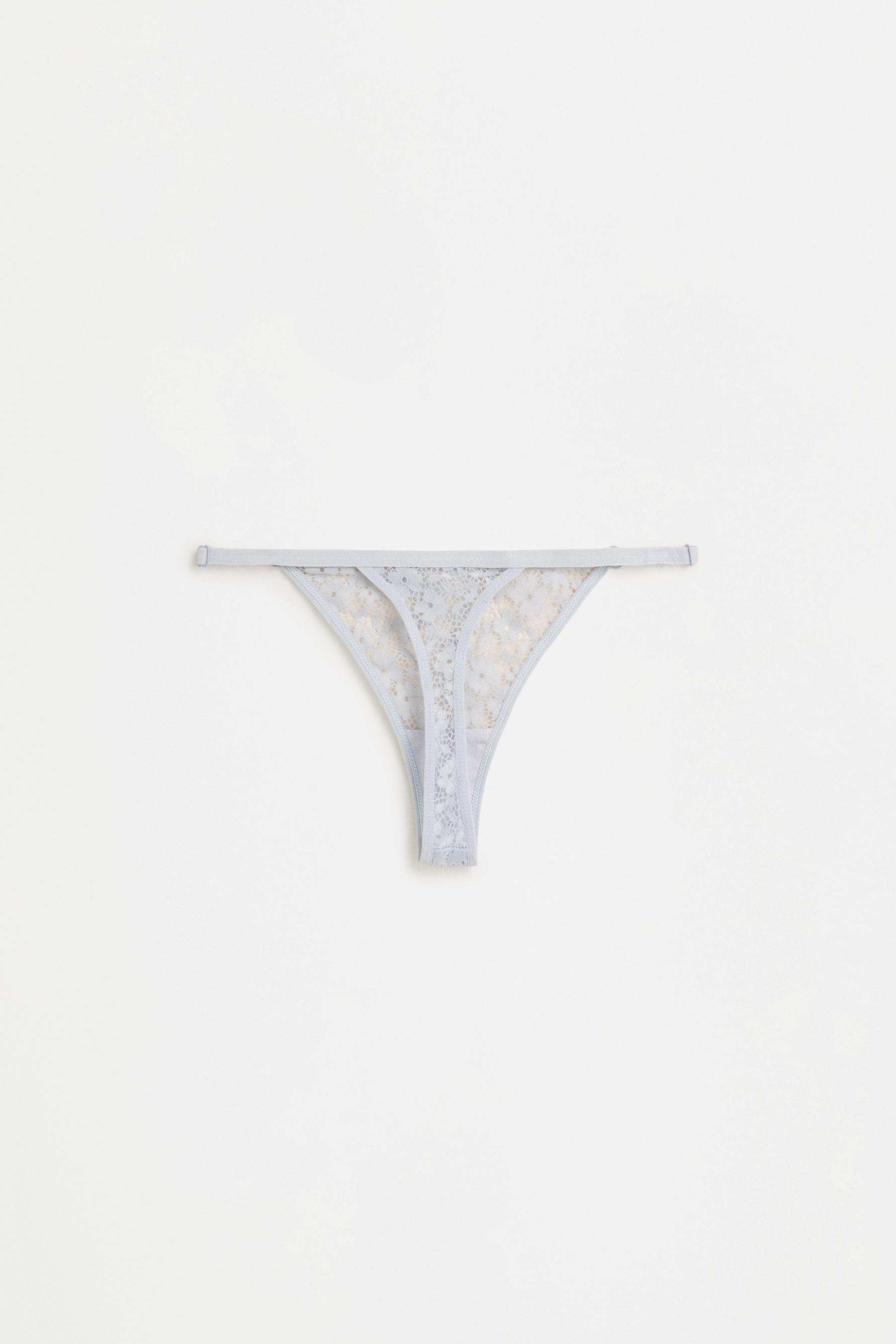 Lace thong — SKY BLUE