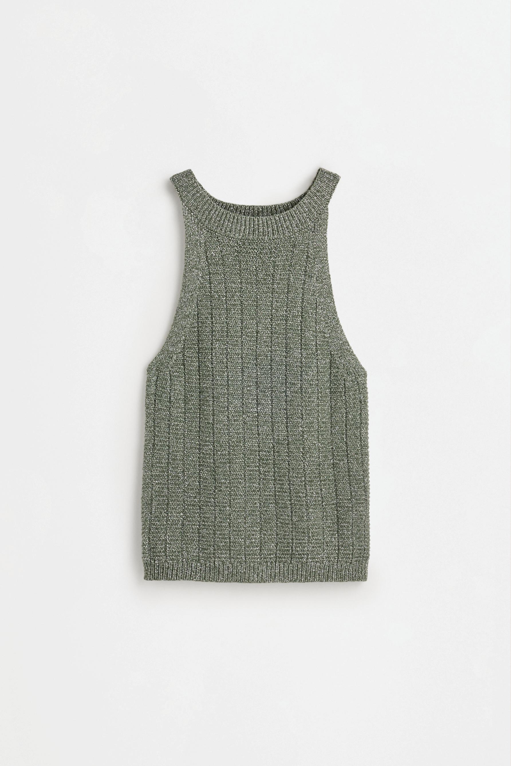 Metallic halter top — GREEN
