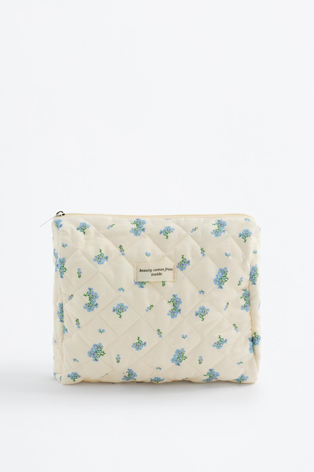 Neceser acolchado flores