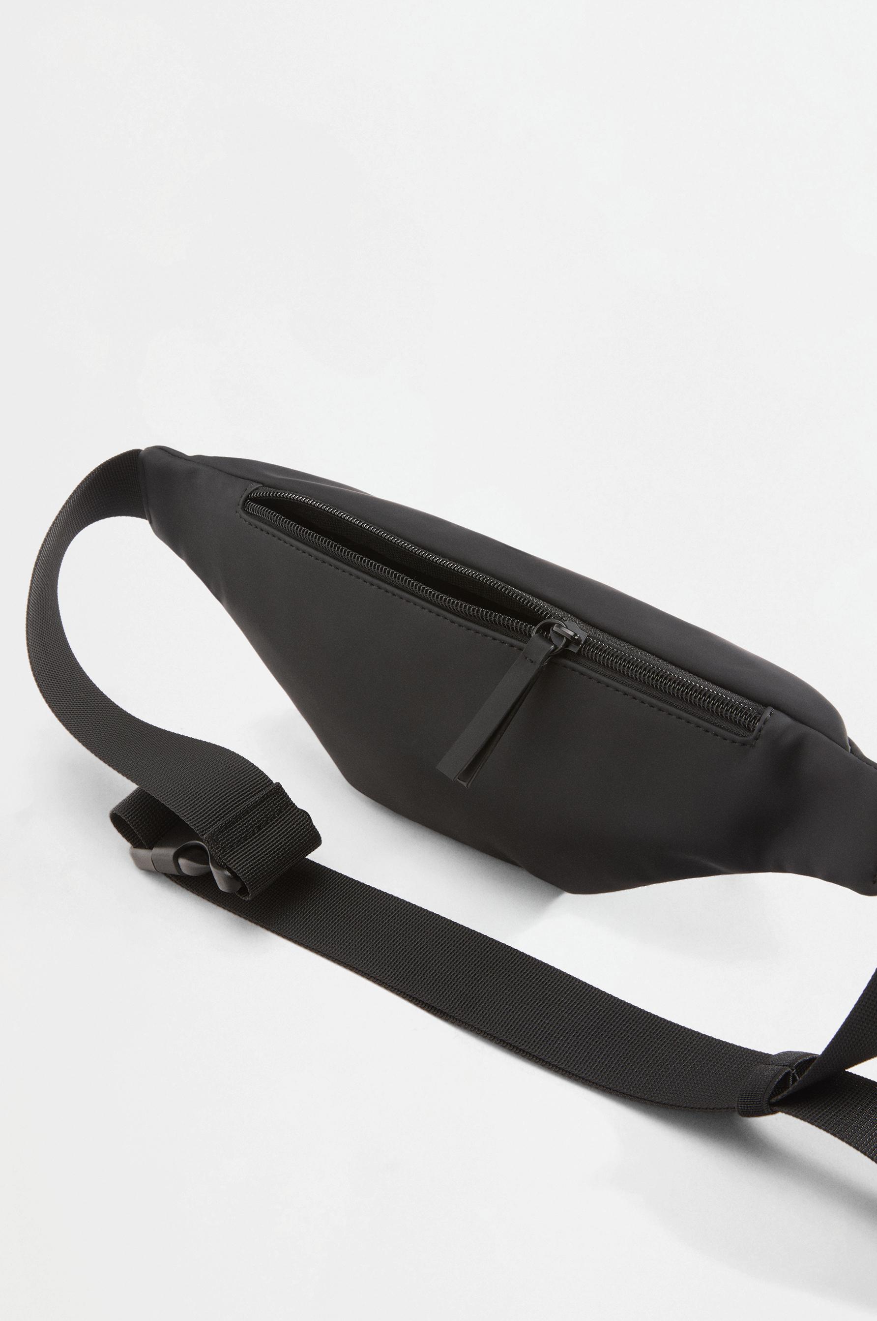 Rubberized belt bag — BLACK