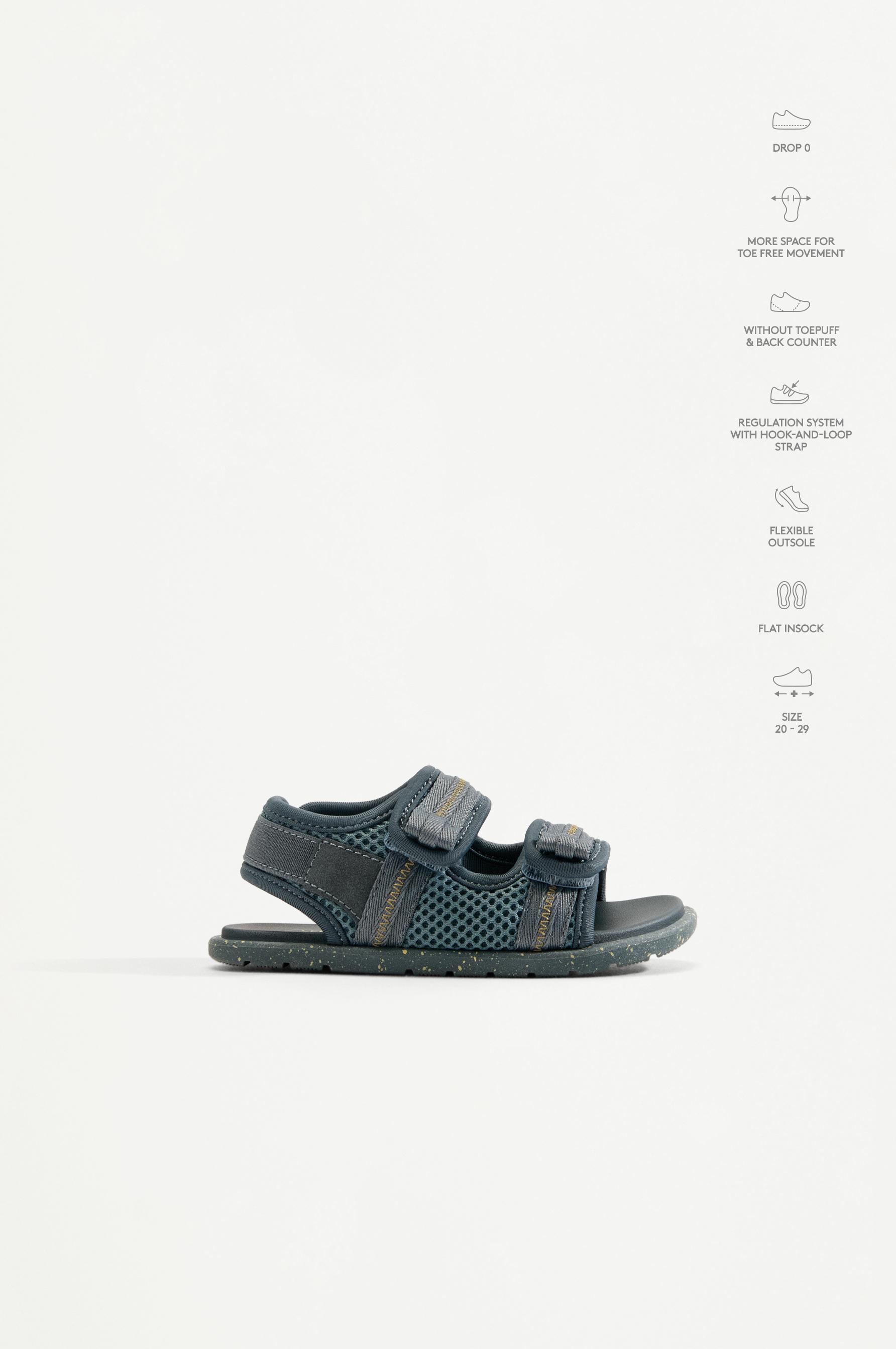 Barefoot adventure sandals — PETROL BLUE