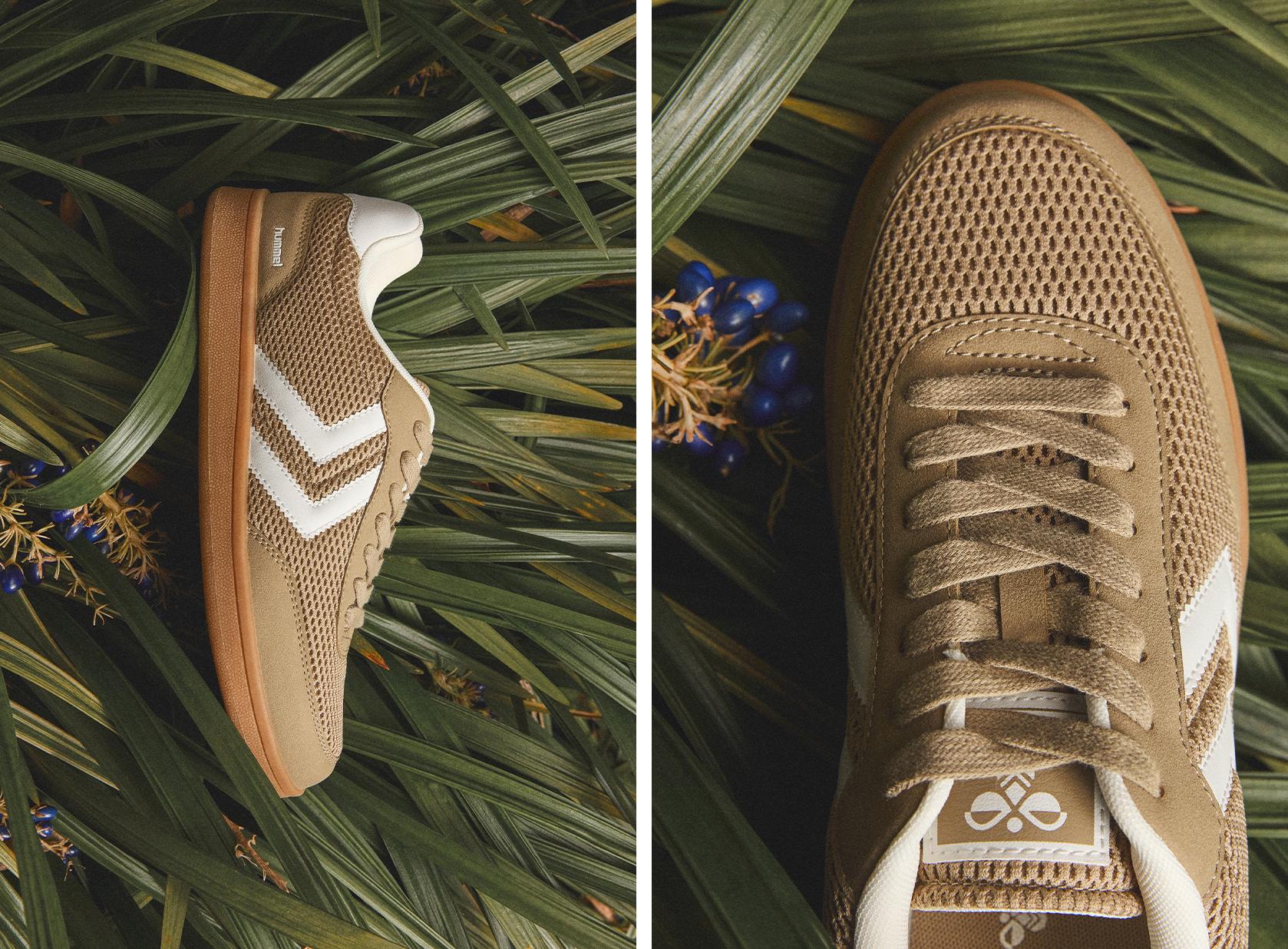Hummel mesh sports sneakers — BEIGE