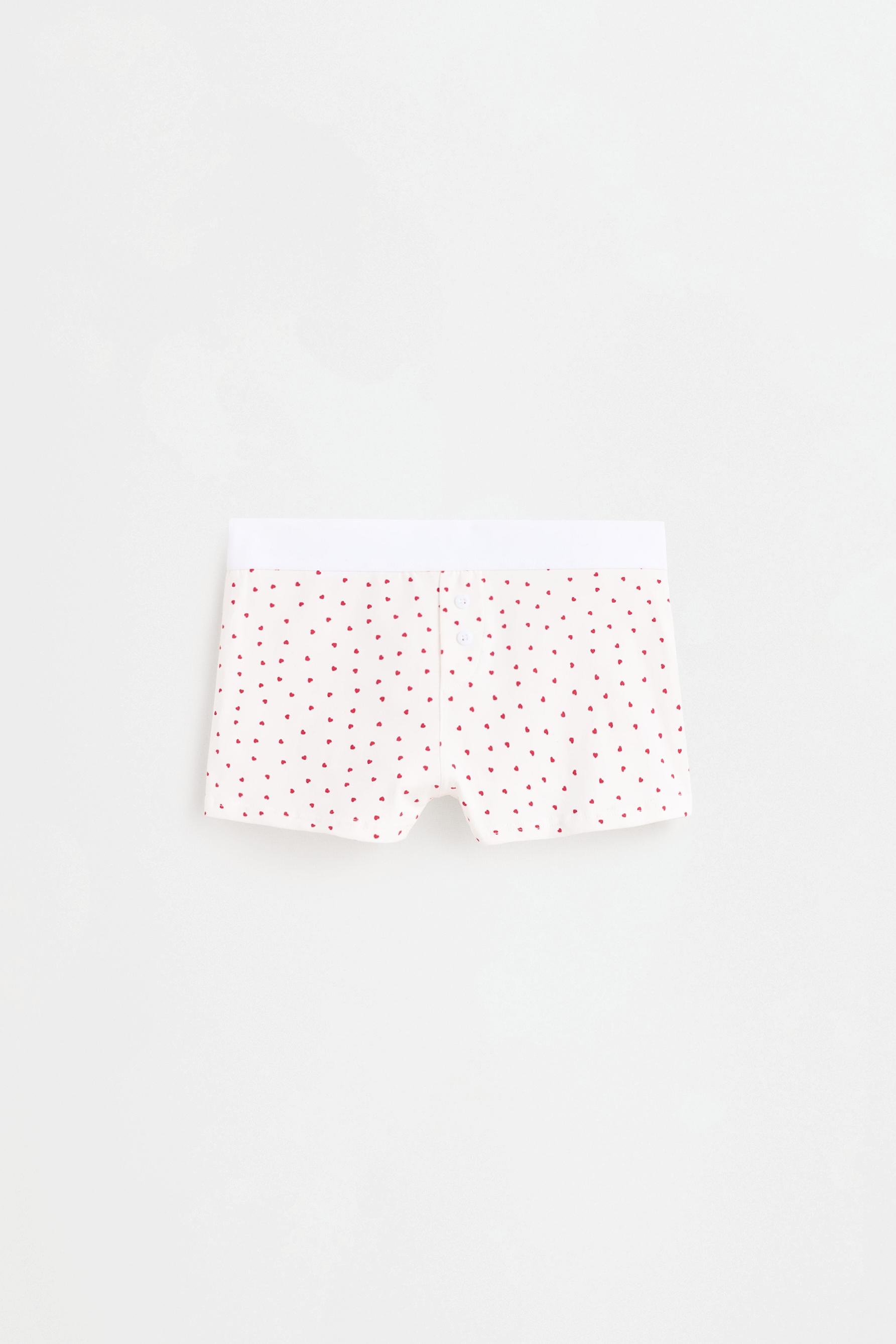 Printed boxer shorts — WHITE/RED