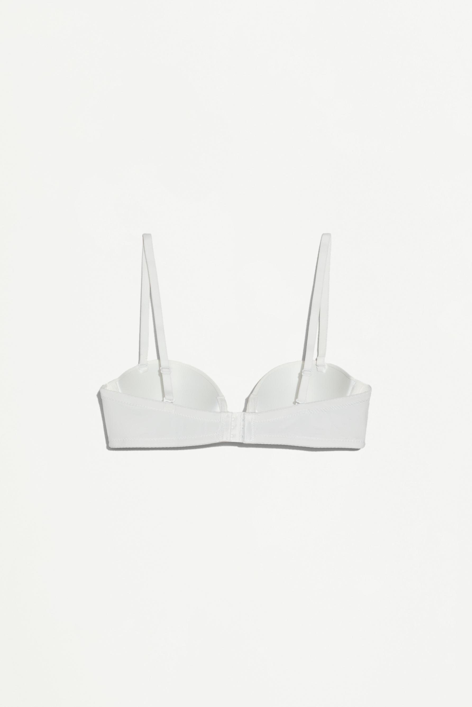 Plunge bandeau bra — WHITE