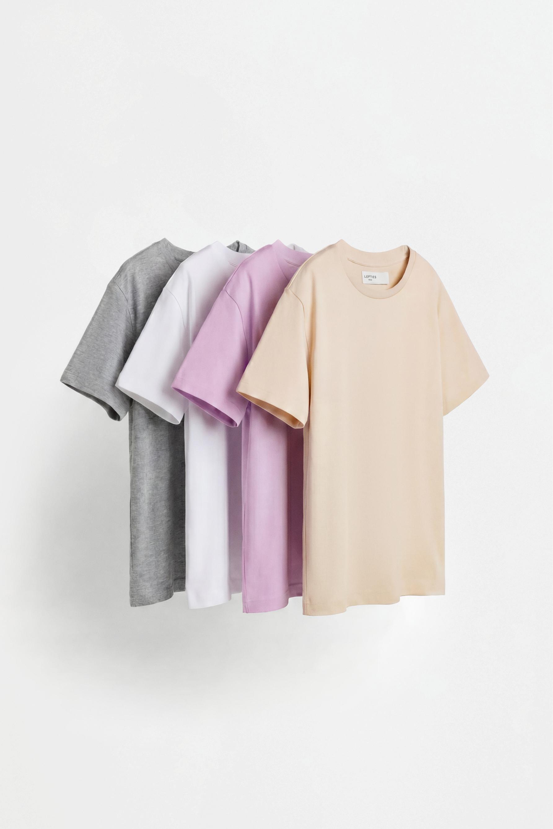 4-pack of plain T-shirts — MAUVE PINK