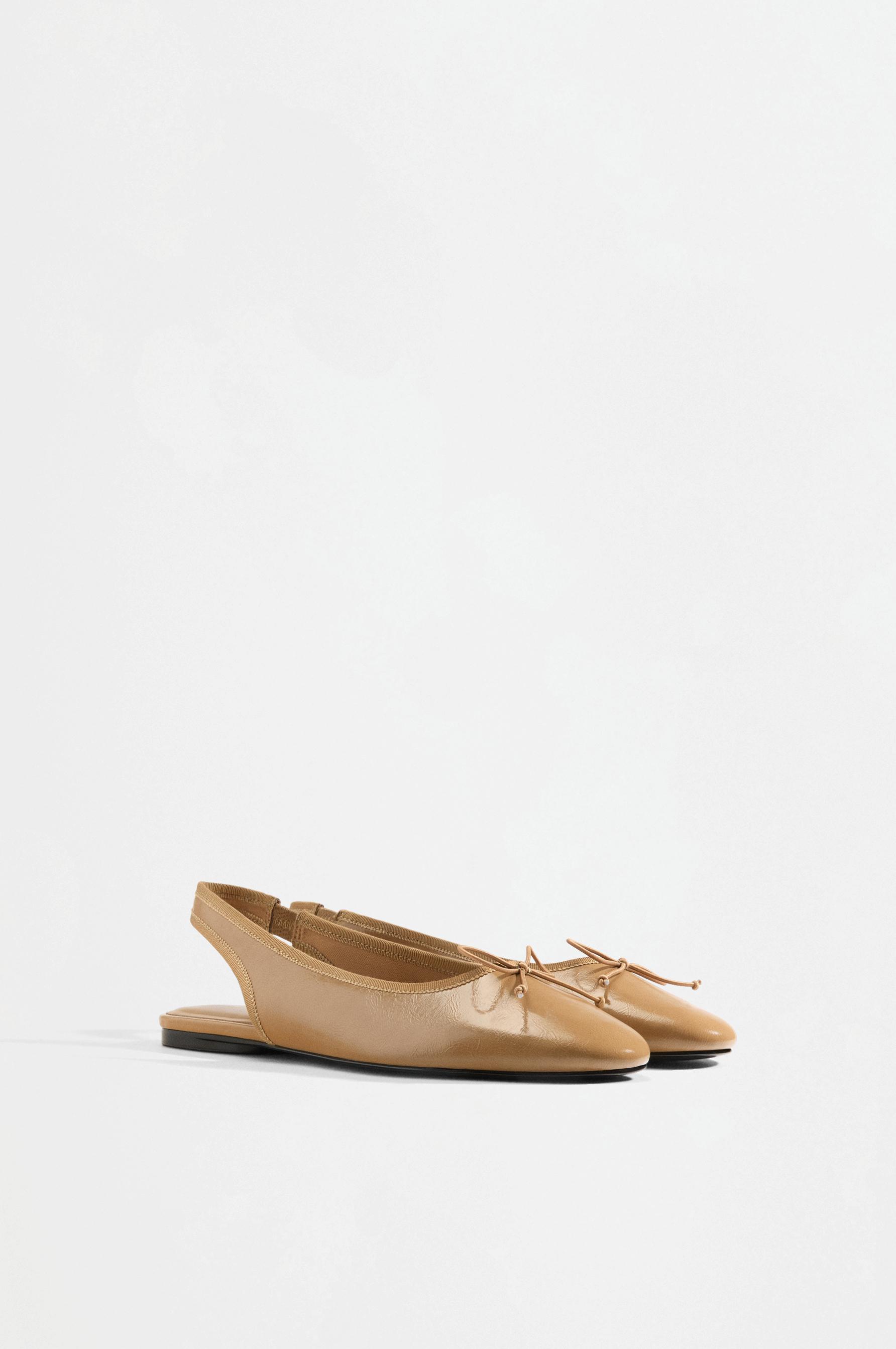 Slingback ballet flats — BEIGE