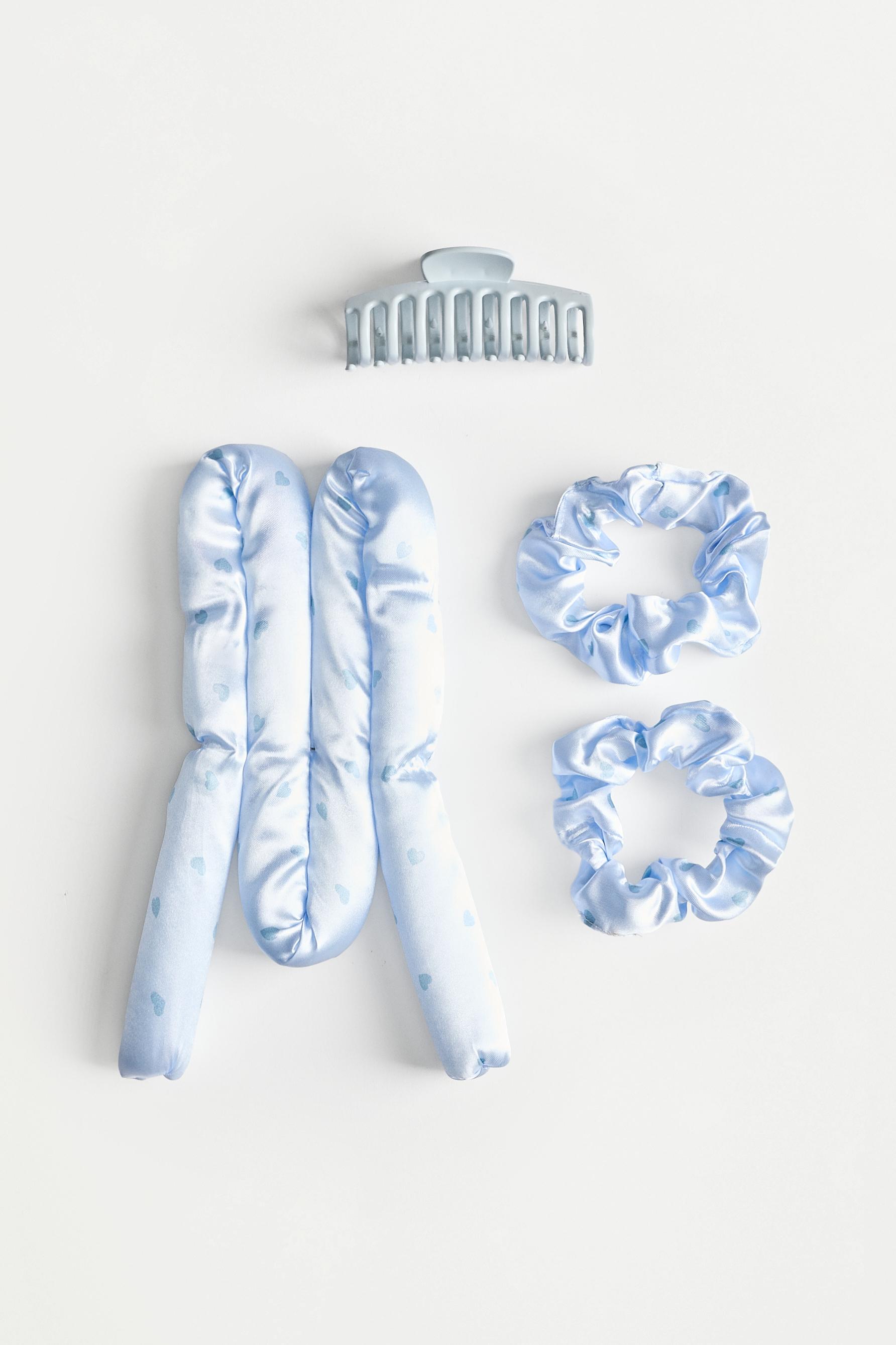 Heatless hair curler set — PASTEL BLUE