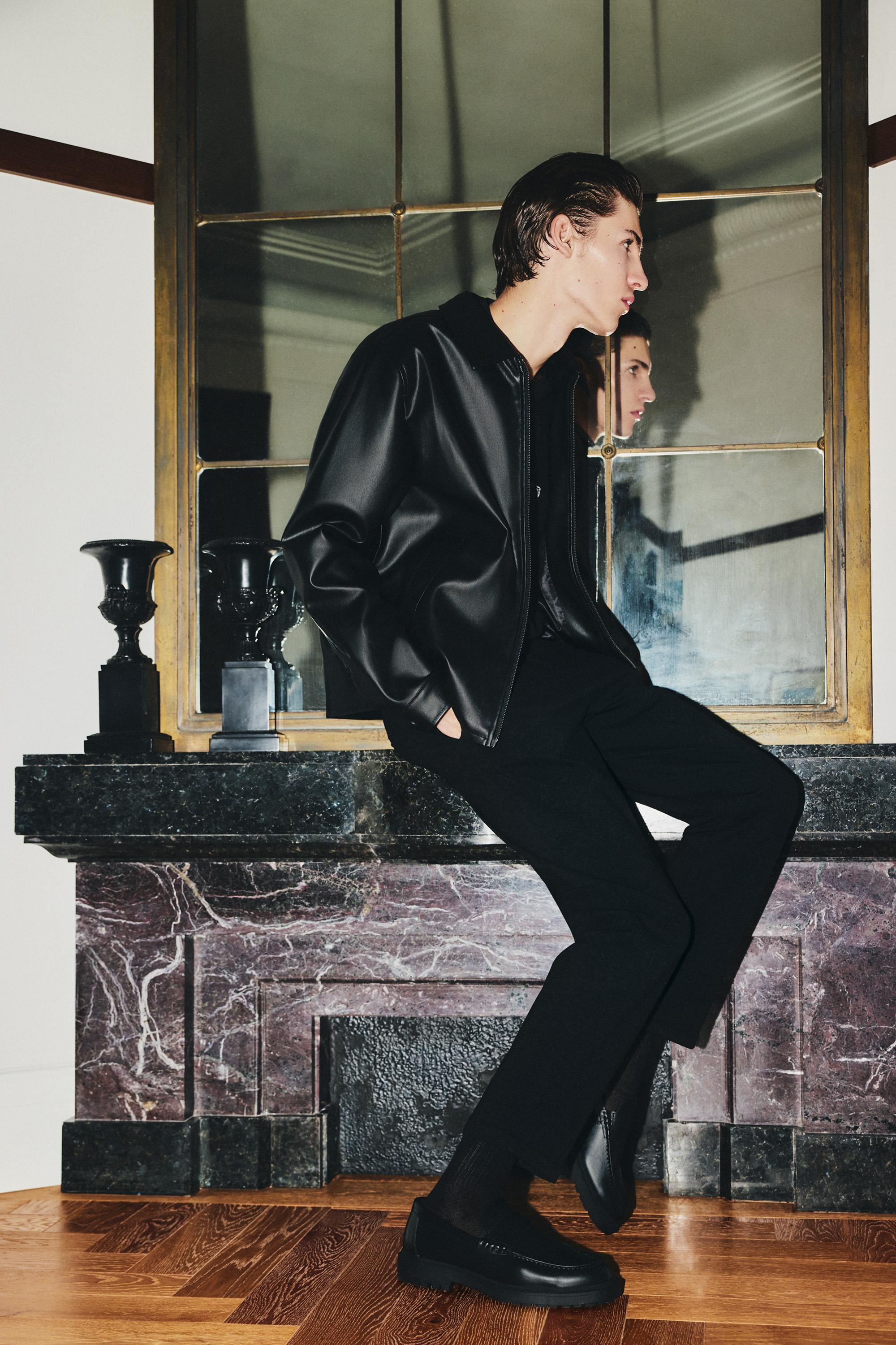 Slim fit suit trousers — BLACK