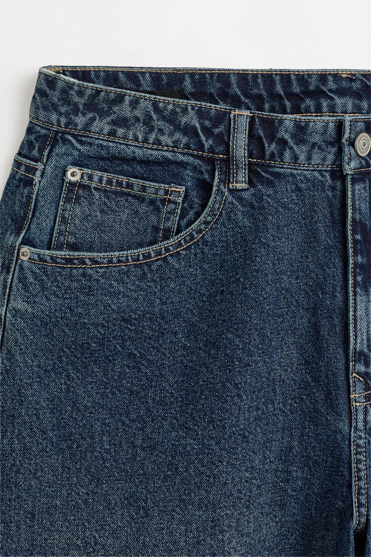 Belted barrel leg jeans — NAVY