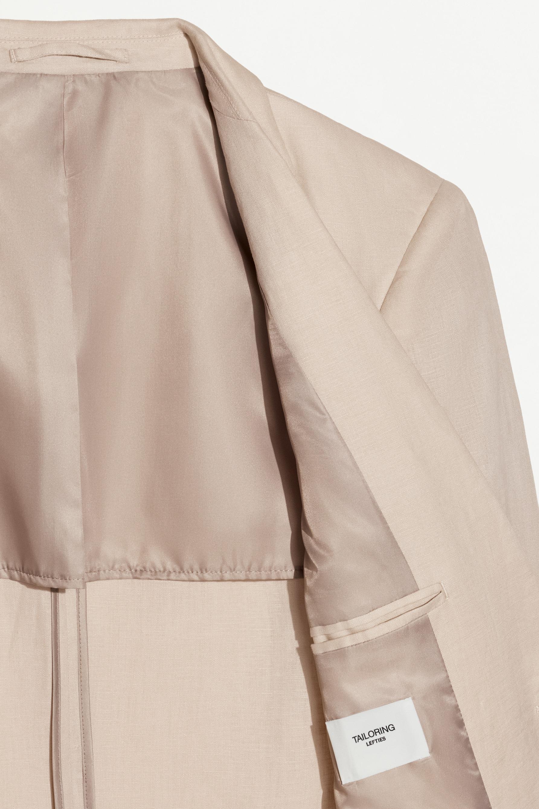 100% linen suit blazer — ECRU