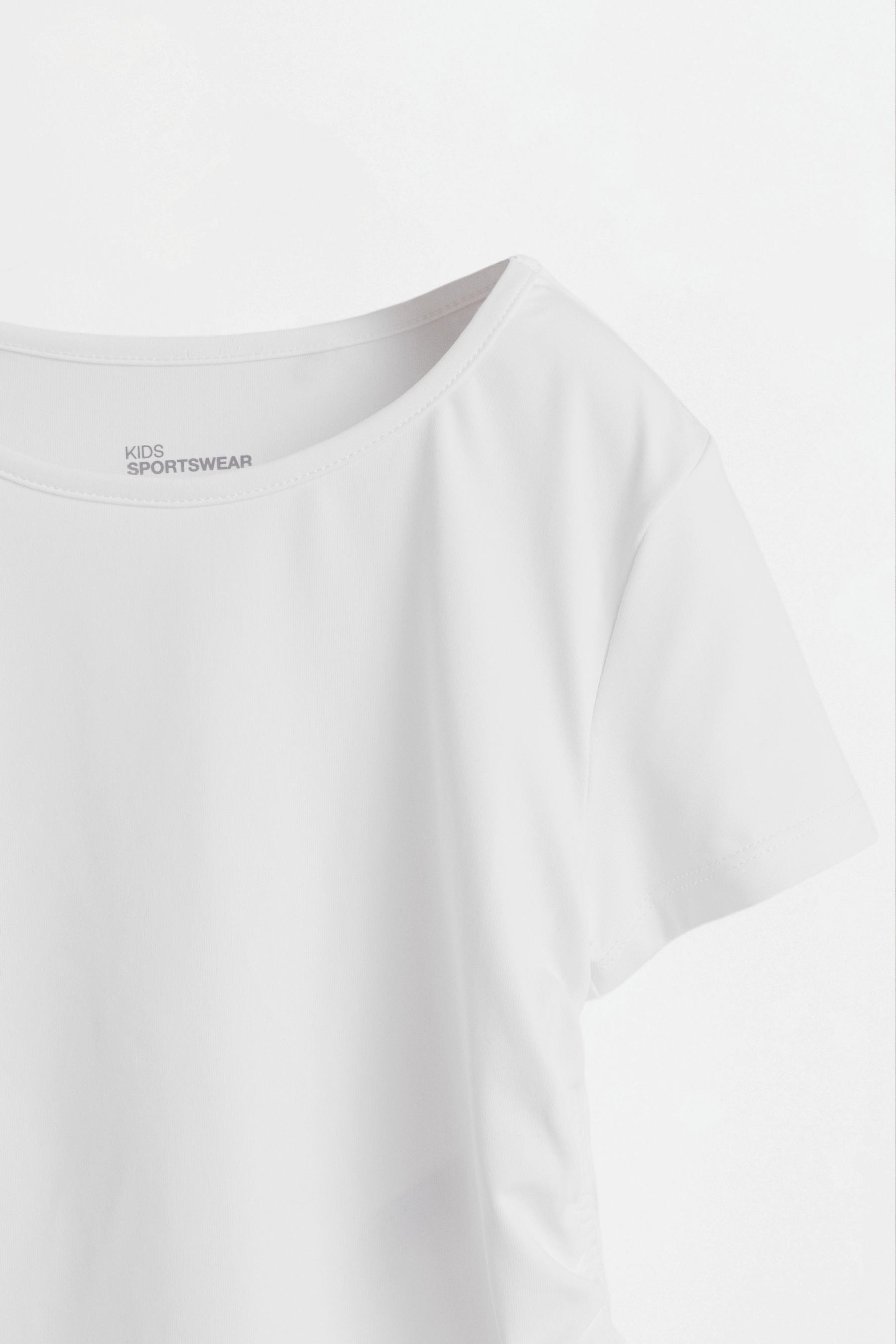 Ruched sports T-shirt — WHITE