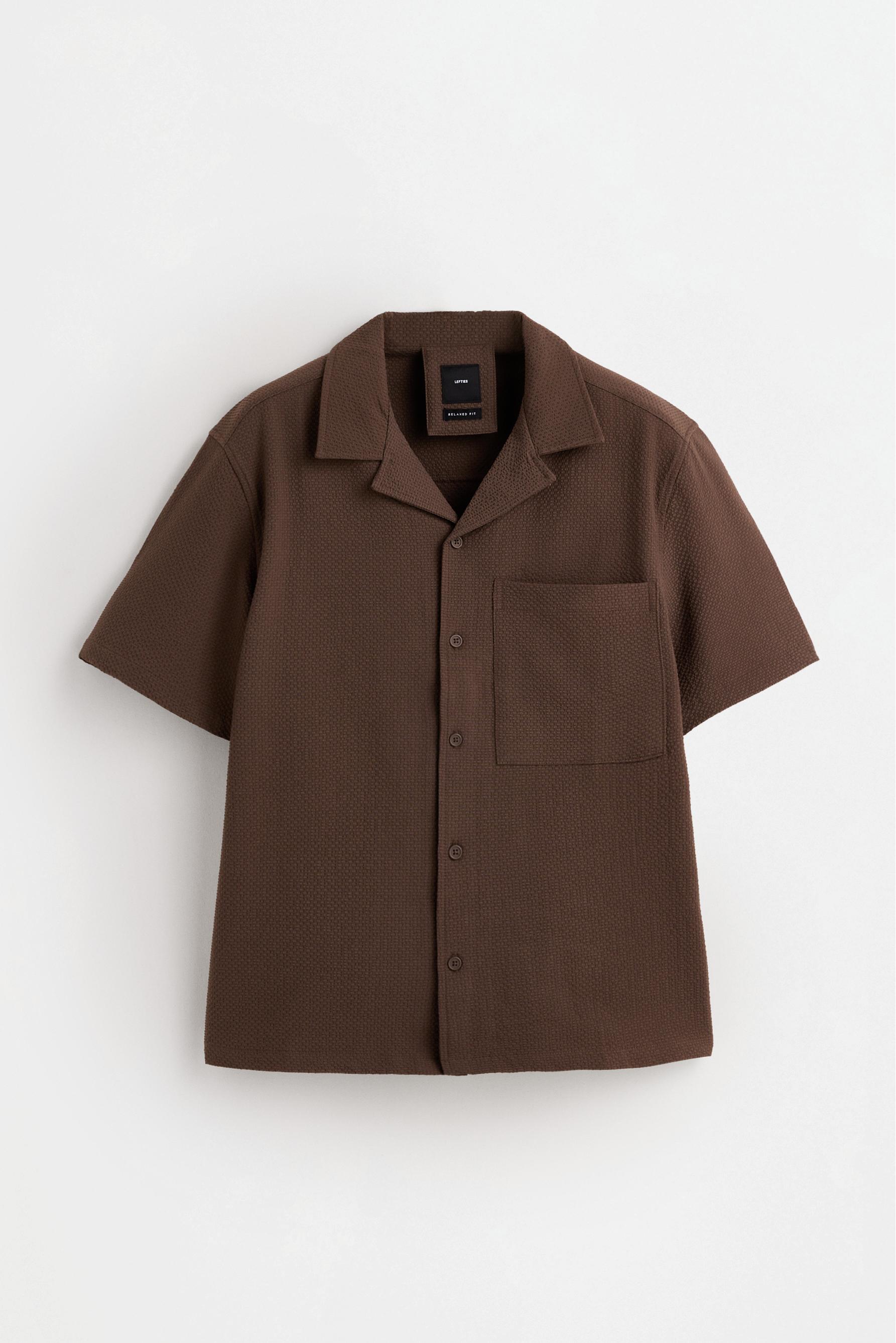 Seersucker shirt — BROWN