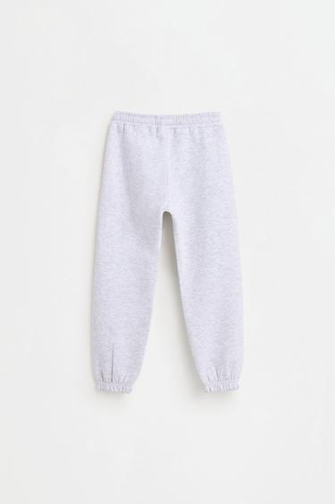 Pack of 2 plain plush trousers — PALE GREY 3