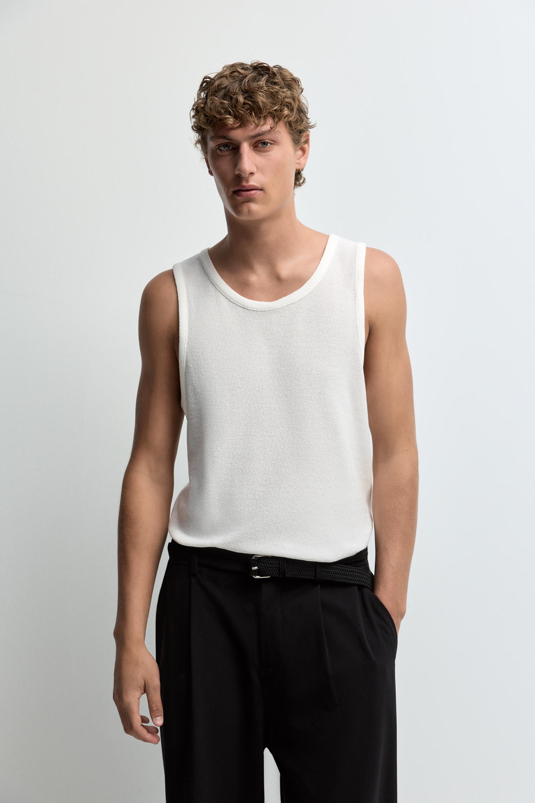 Rustic tank top — OFF WHITE