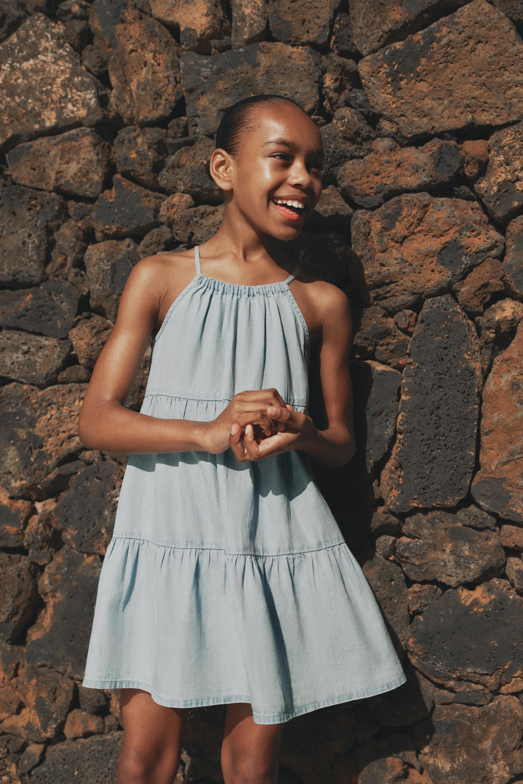 Lightweight denim dress — FADED BLUE