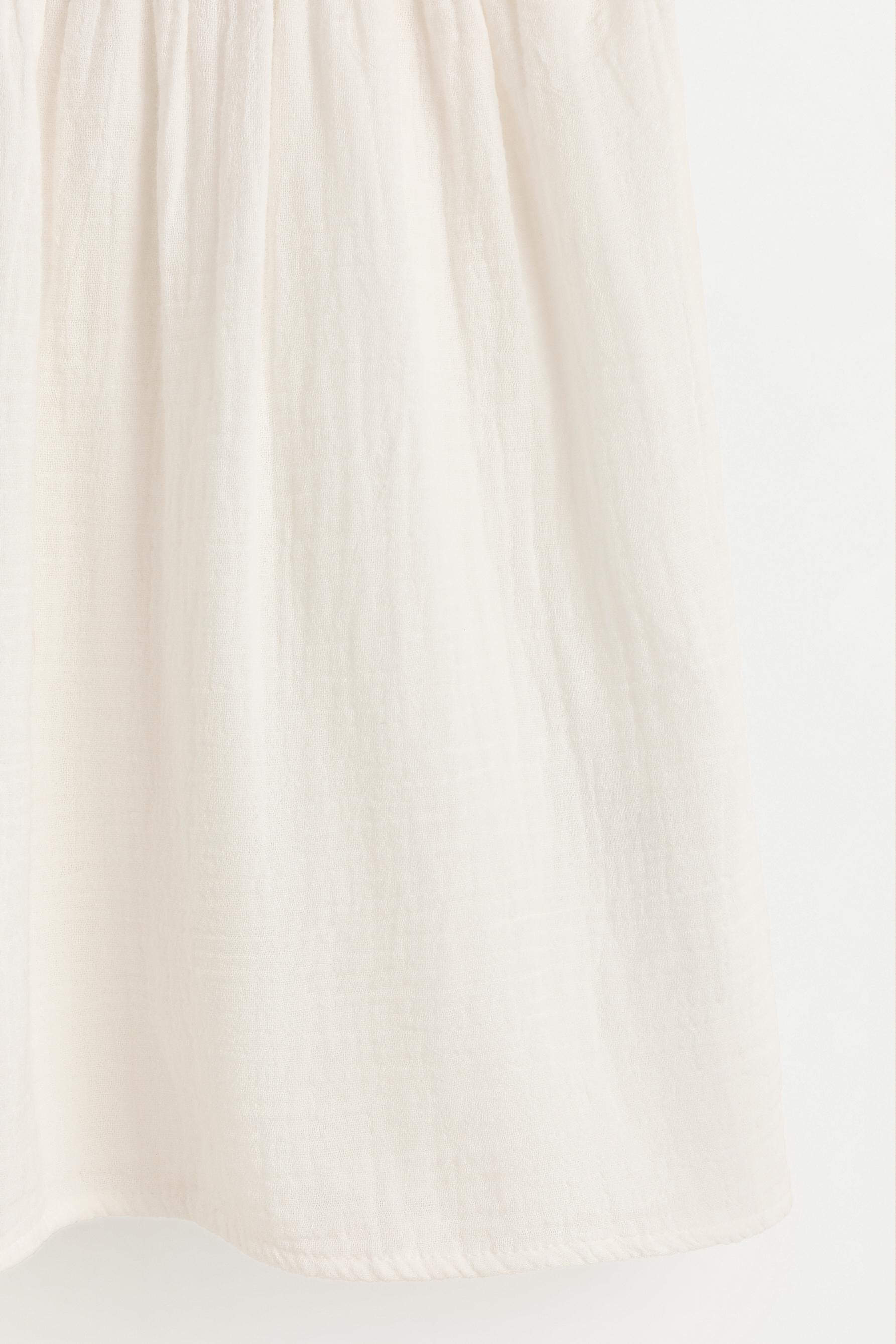 Crochet flower dress — ECRU