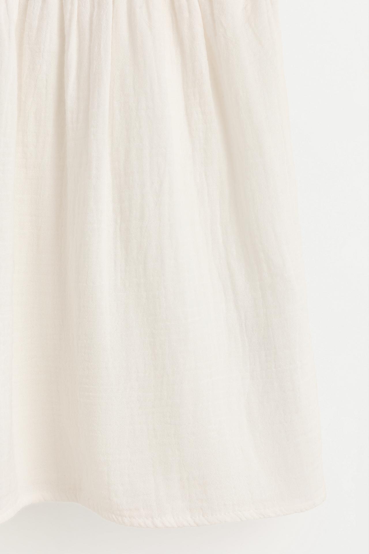 Crochet flower dress — ECRU