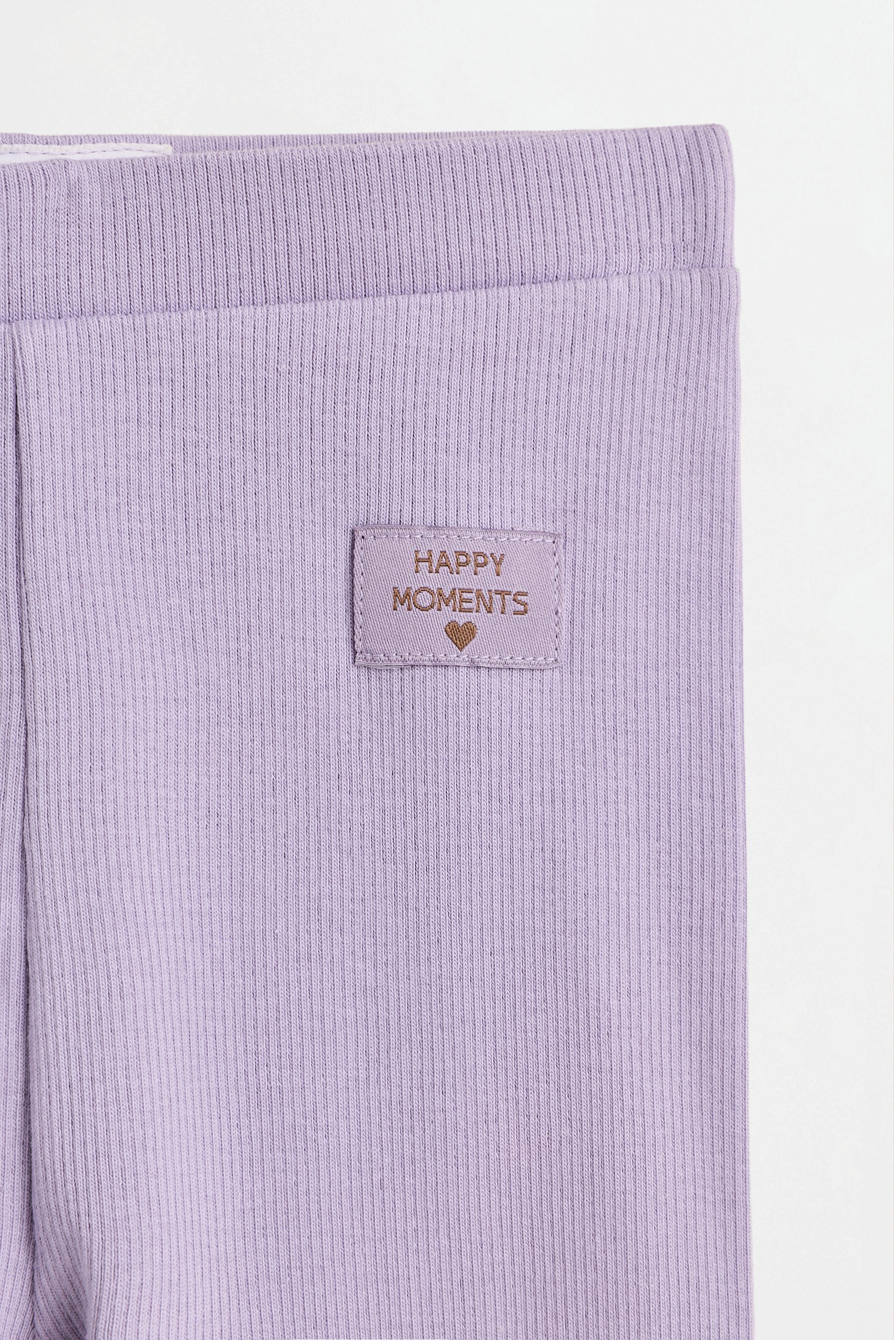 Pack of 2 ribbed leggings — POWDER MAUVE