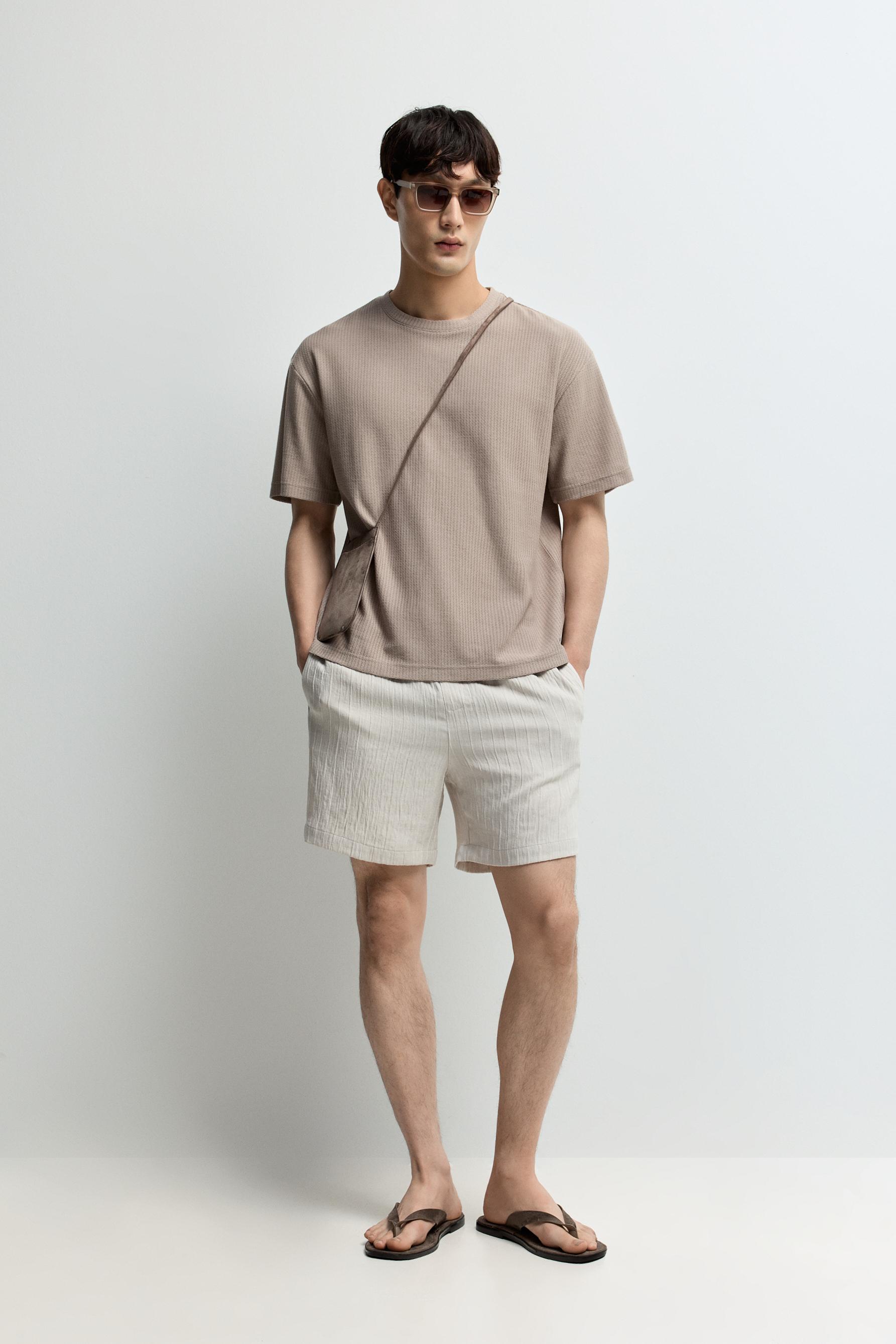 Fluid jogger Bermuda shorts — OFF WHITE