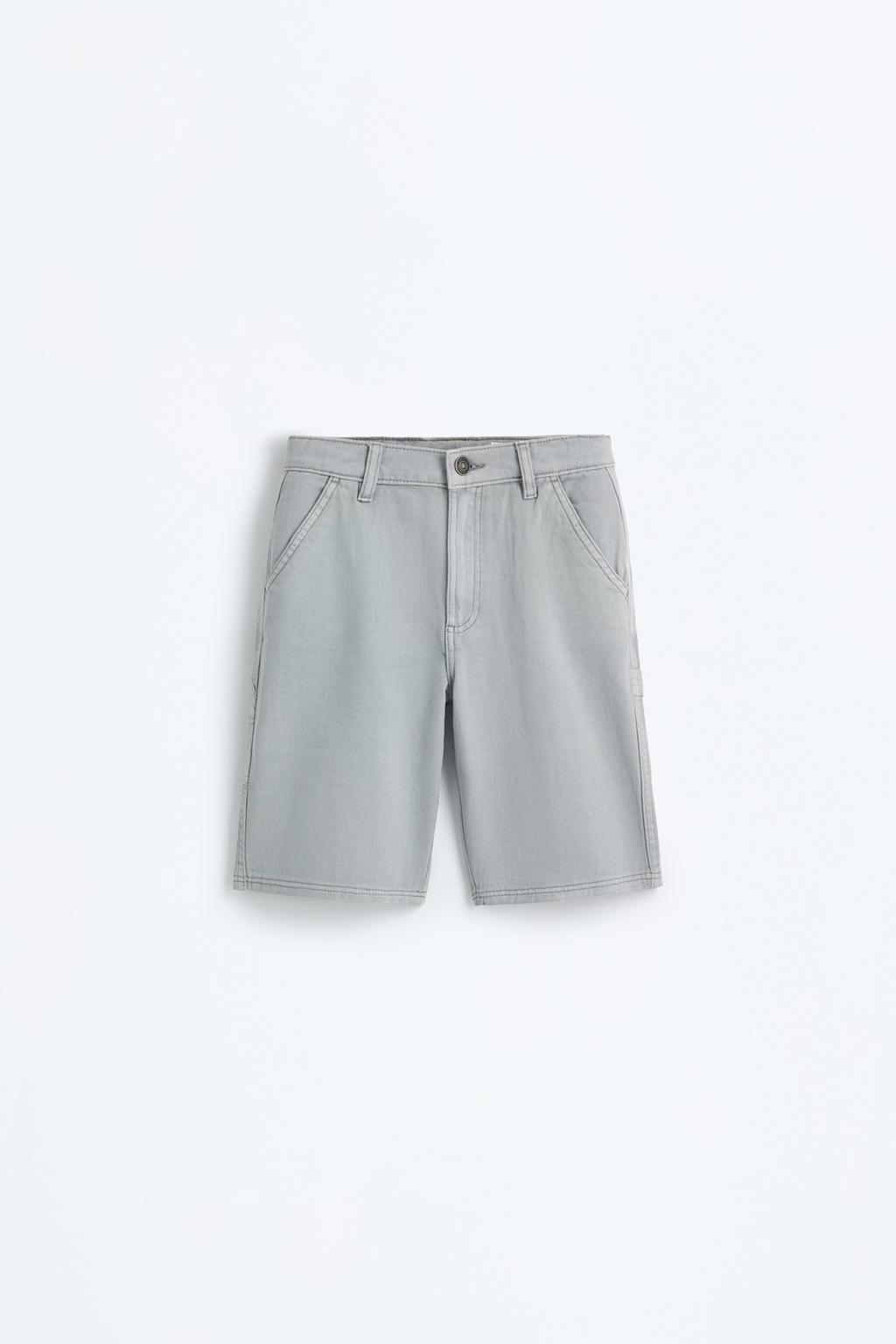 Denim worker Bermuda shorts