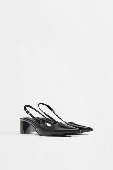 Block heel slingback shoe — BLACK 2