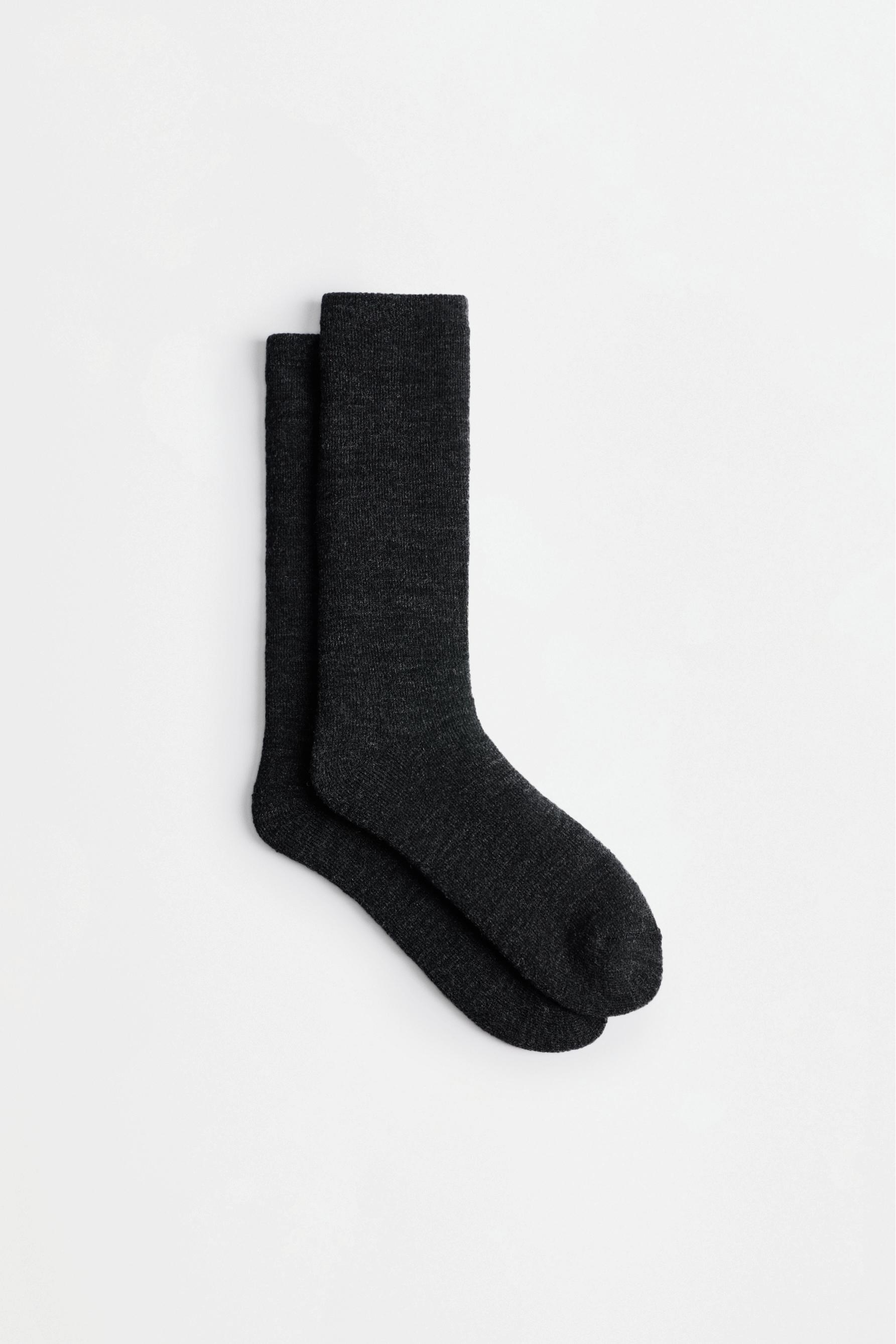 Long socks with 14% wool (2-pack) — GREY