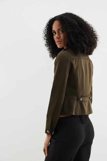 Fitted toggle jacket — PALE KHAKI 4