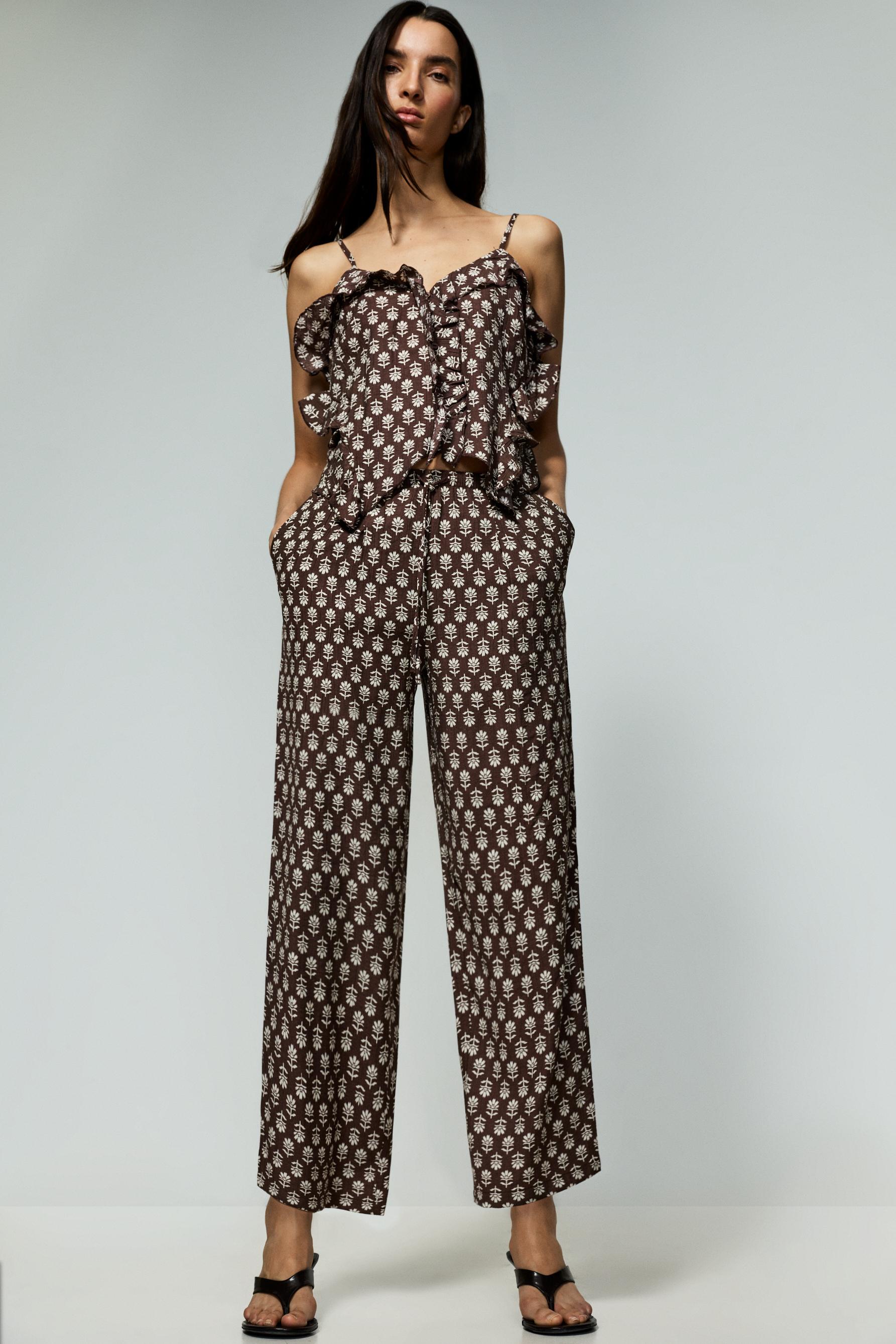Textured jogging trousers — BROWN TONES