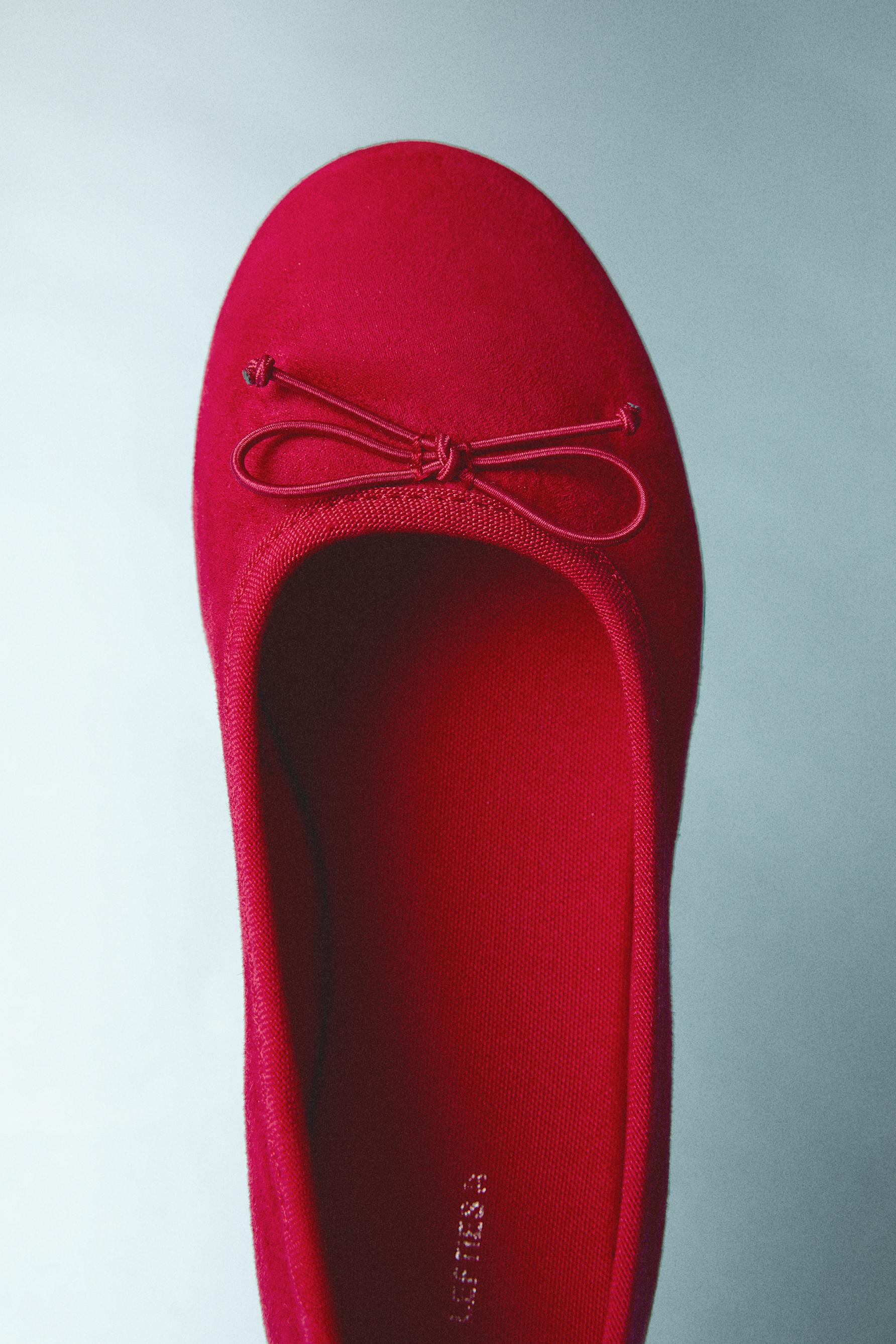 Bow ballet flats — RED