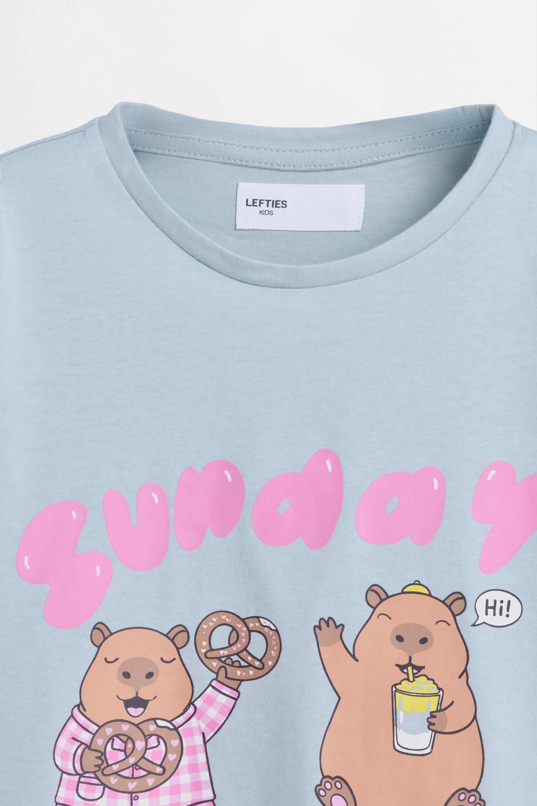 Long printed pyjamas — WATER GREEN