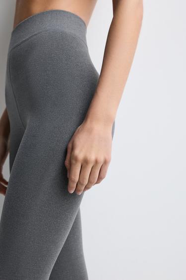 200 denier thermal leggings — GREY MARL 3
