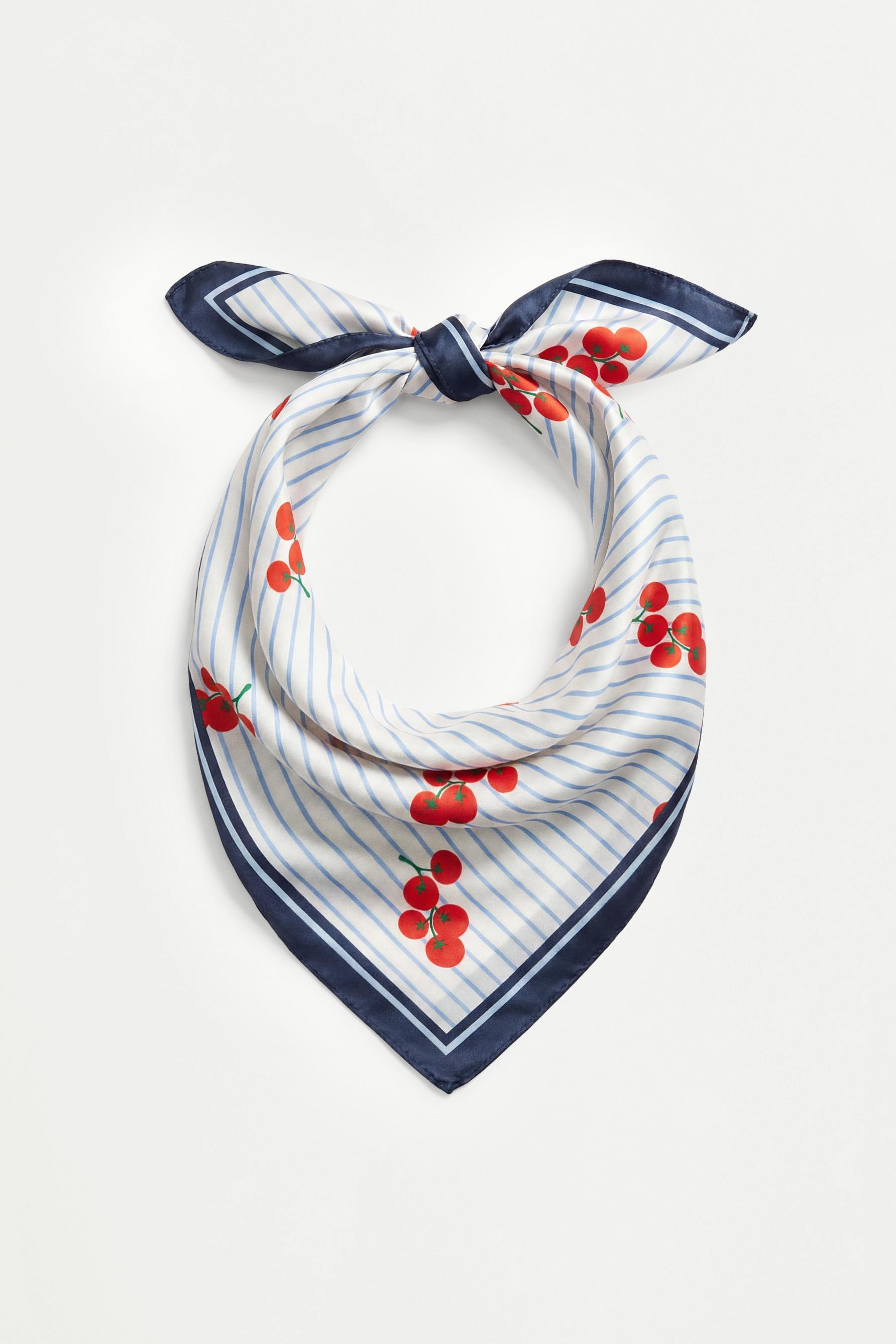 Sateen cherry scarf — VARIOUS