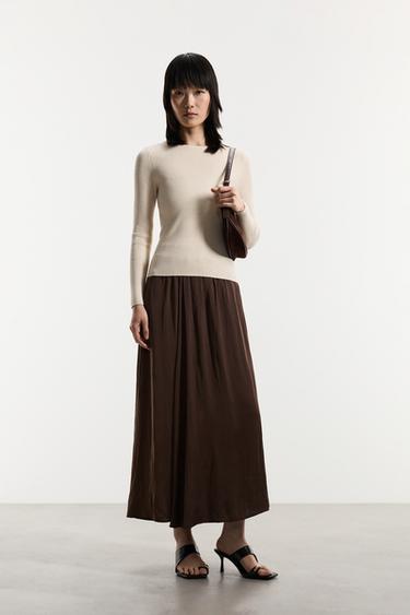 Basic rib sweater — ECRU 2