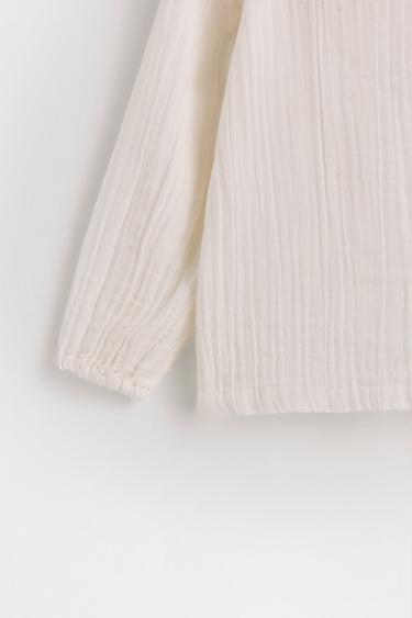 Peter Pan collar shirt — WHITE 4
