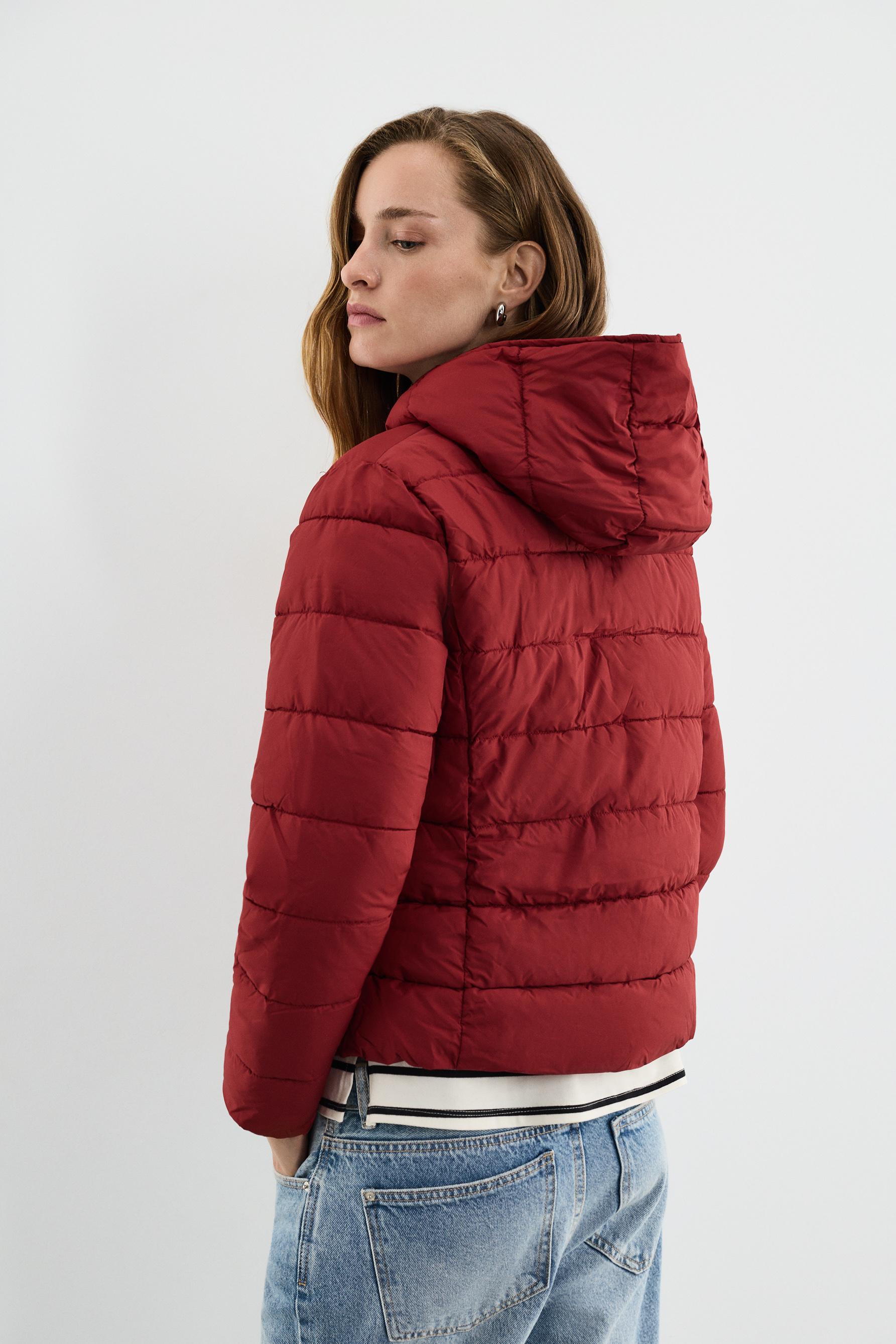 Quilted hooded jacket — BRIGHT RED