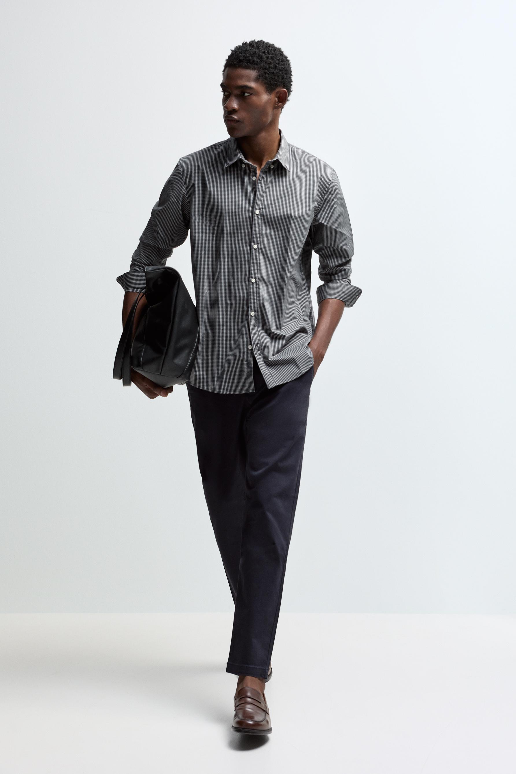 Skinny chino trousers — NAVY
