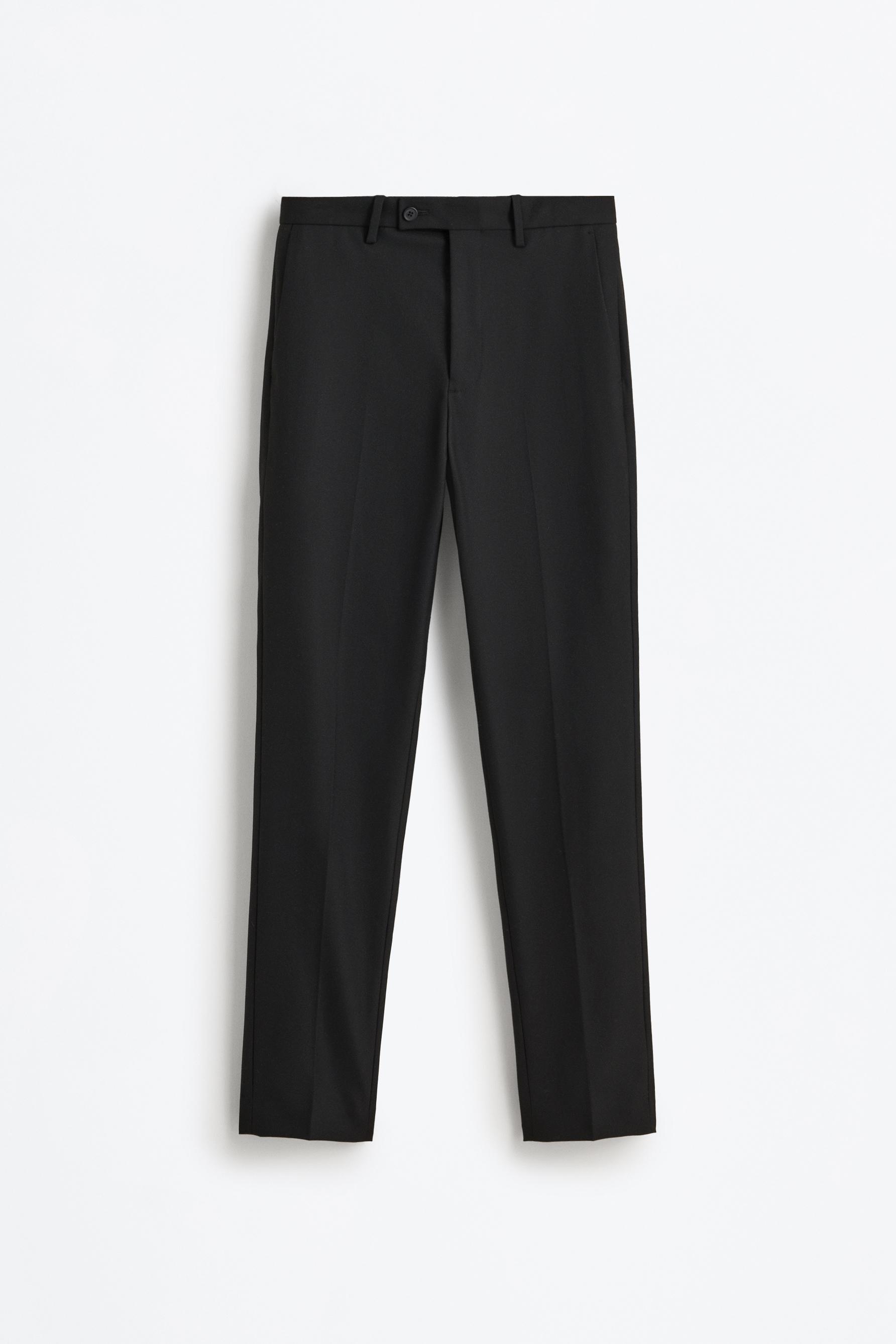 Slim fit suit trousers — BLACK
