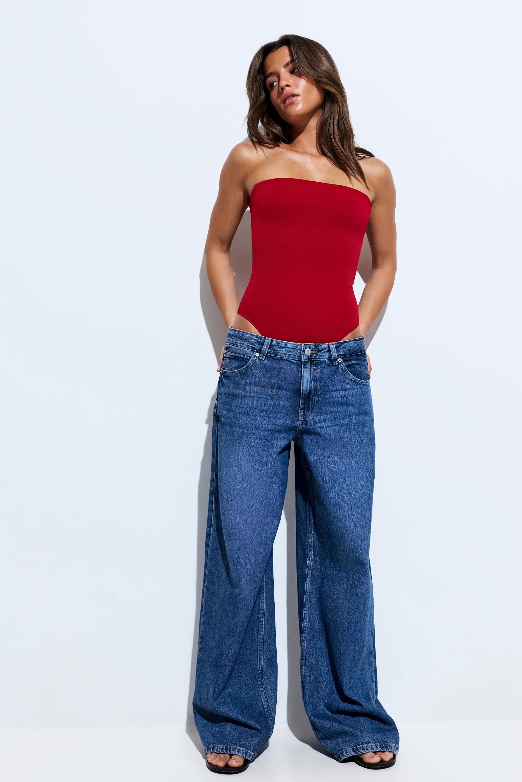 Bandeau bodysuit — RED