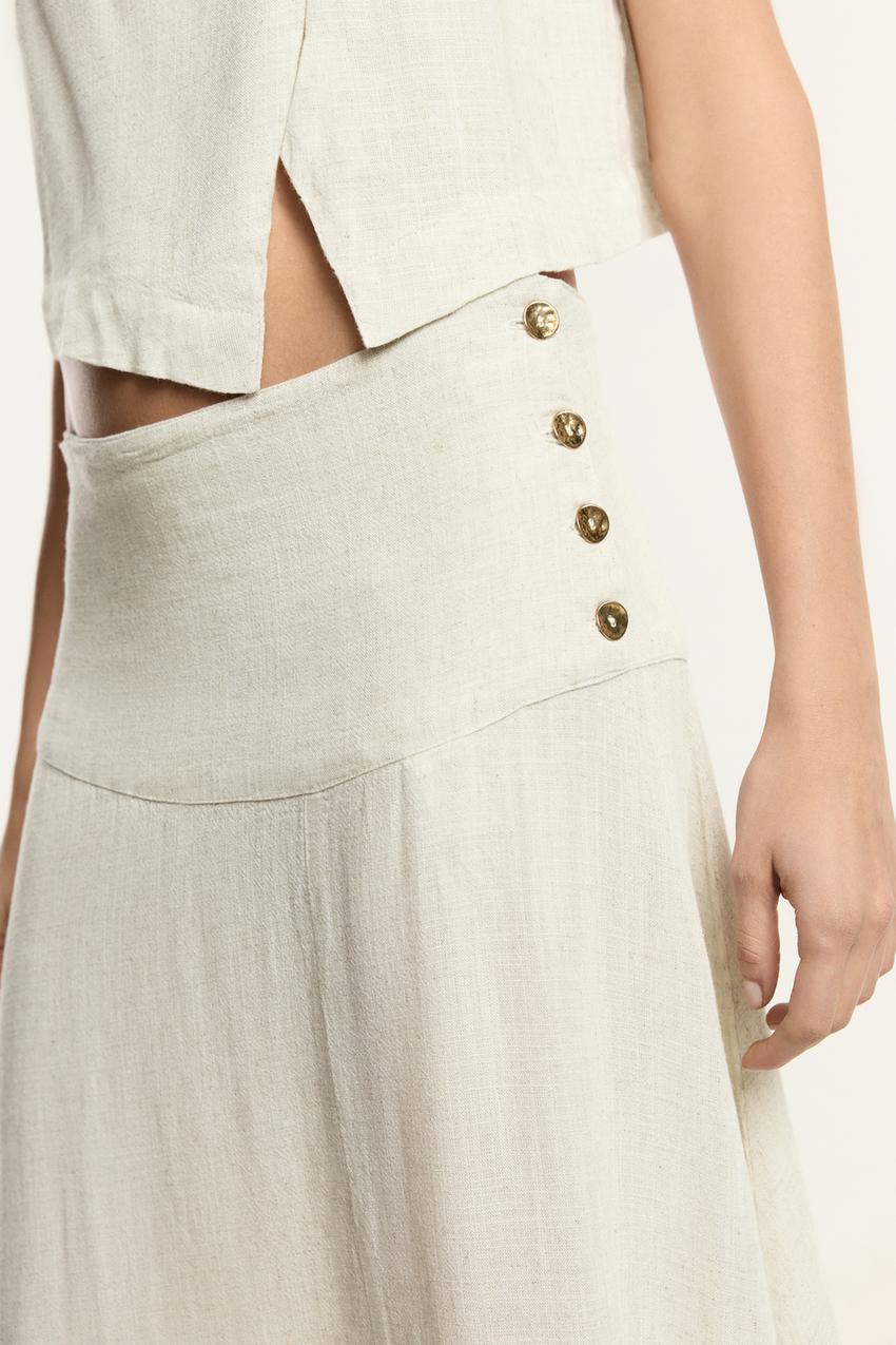 Tom Tailor Denim Maxi Rok Met Split, Black Animal Print, Xs Tom Tailor Denim DE