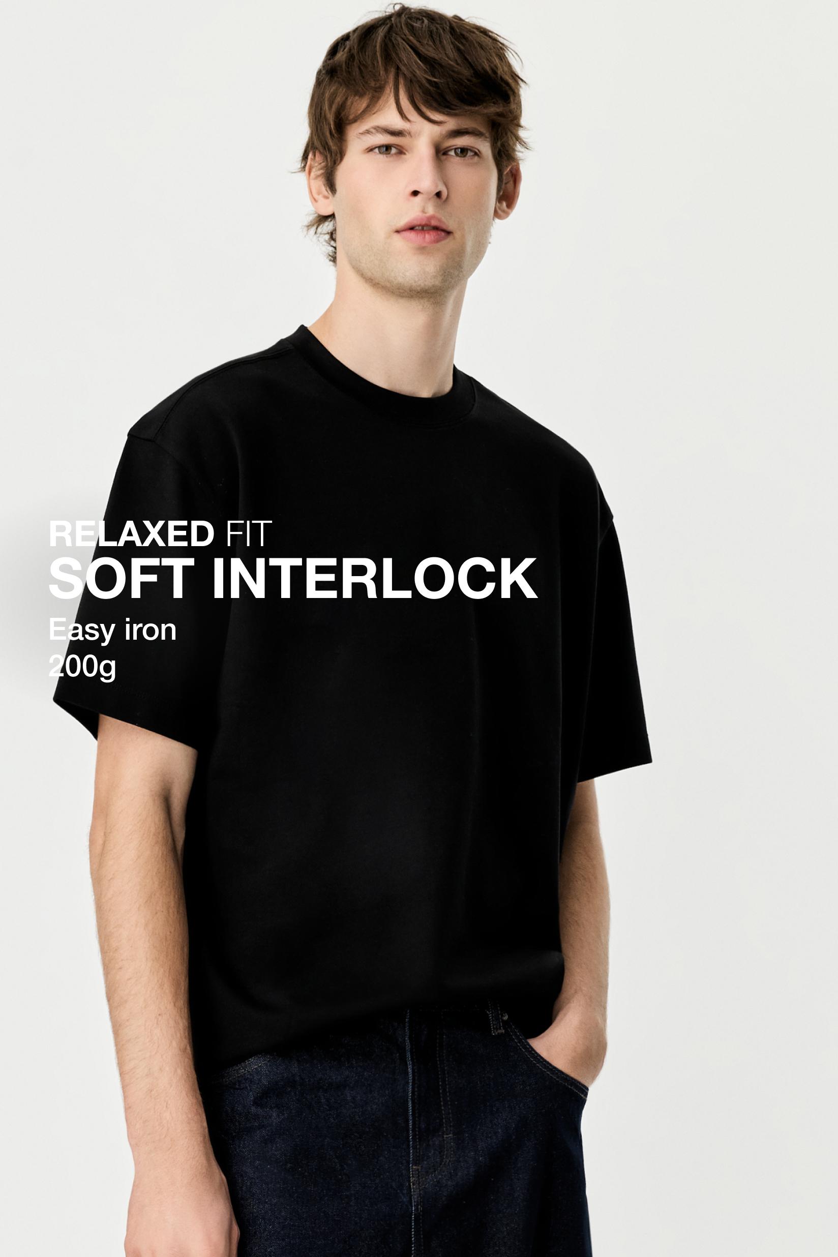 Soft Interlock T-shirt — BLACK