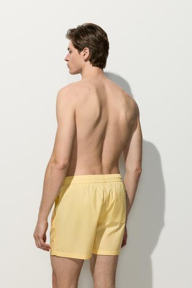 Basic regular fit swim shorts — PASTEL YELLOW 4