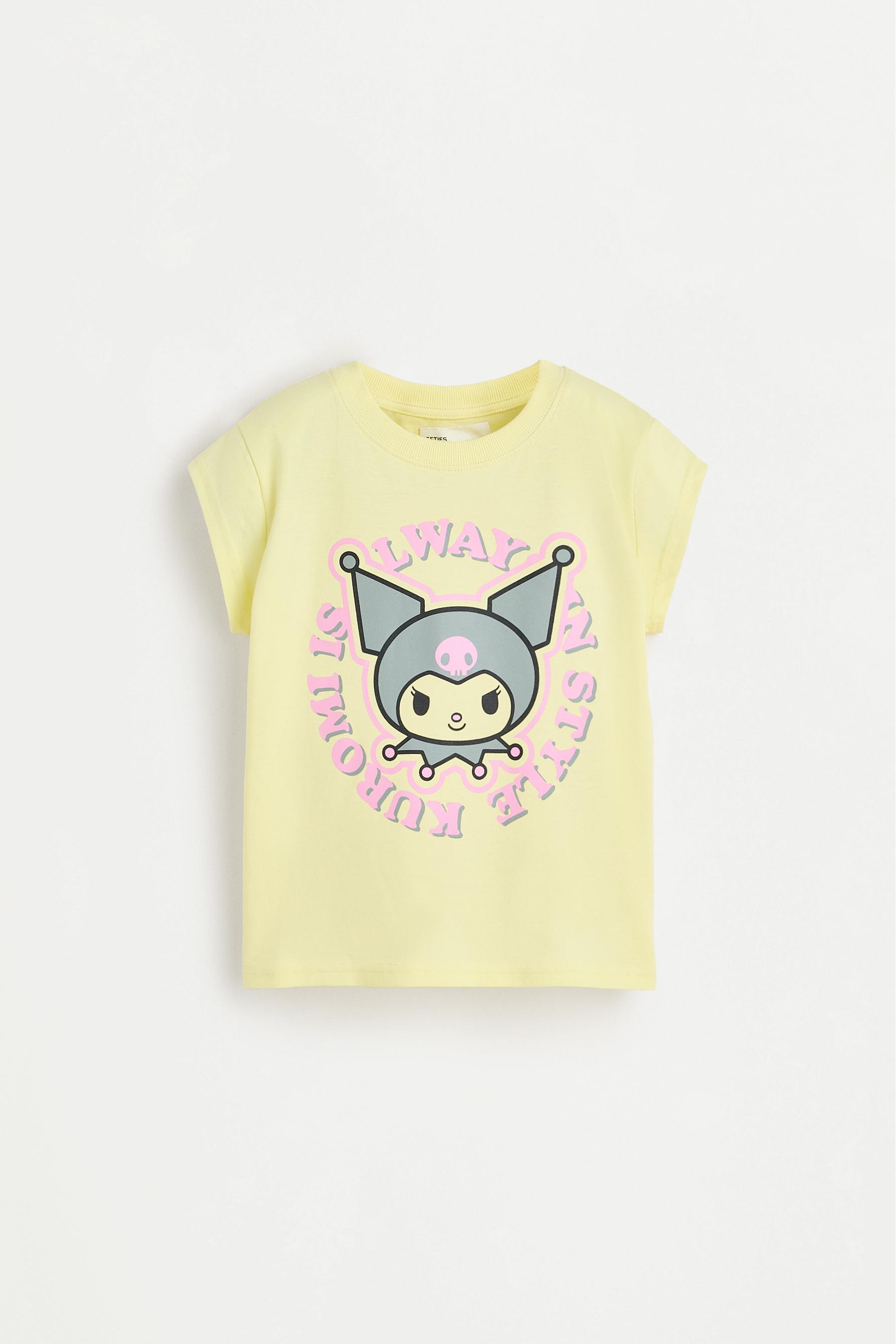 Kuromi ©SANRIO T-shirt and cycling leggings set — YELLOW