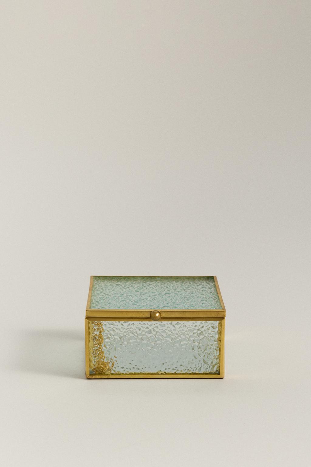 Caja pequeña cristal texturizado 10cm