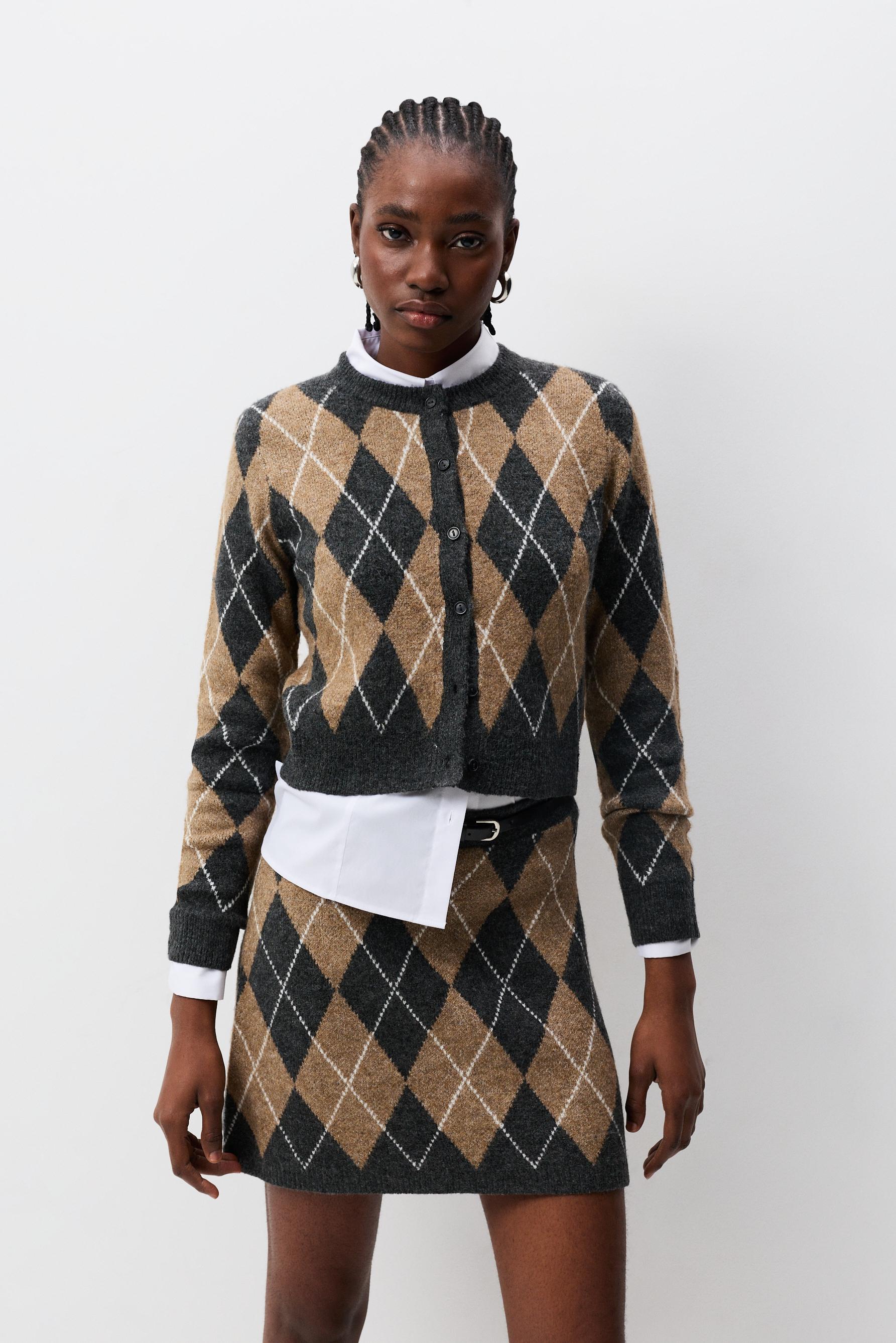Chaqueta punto rombos
