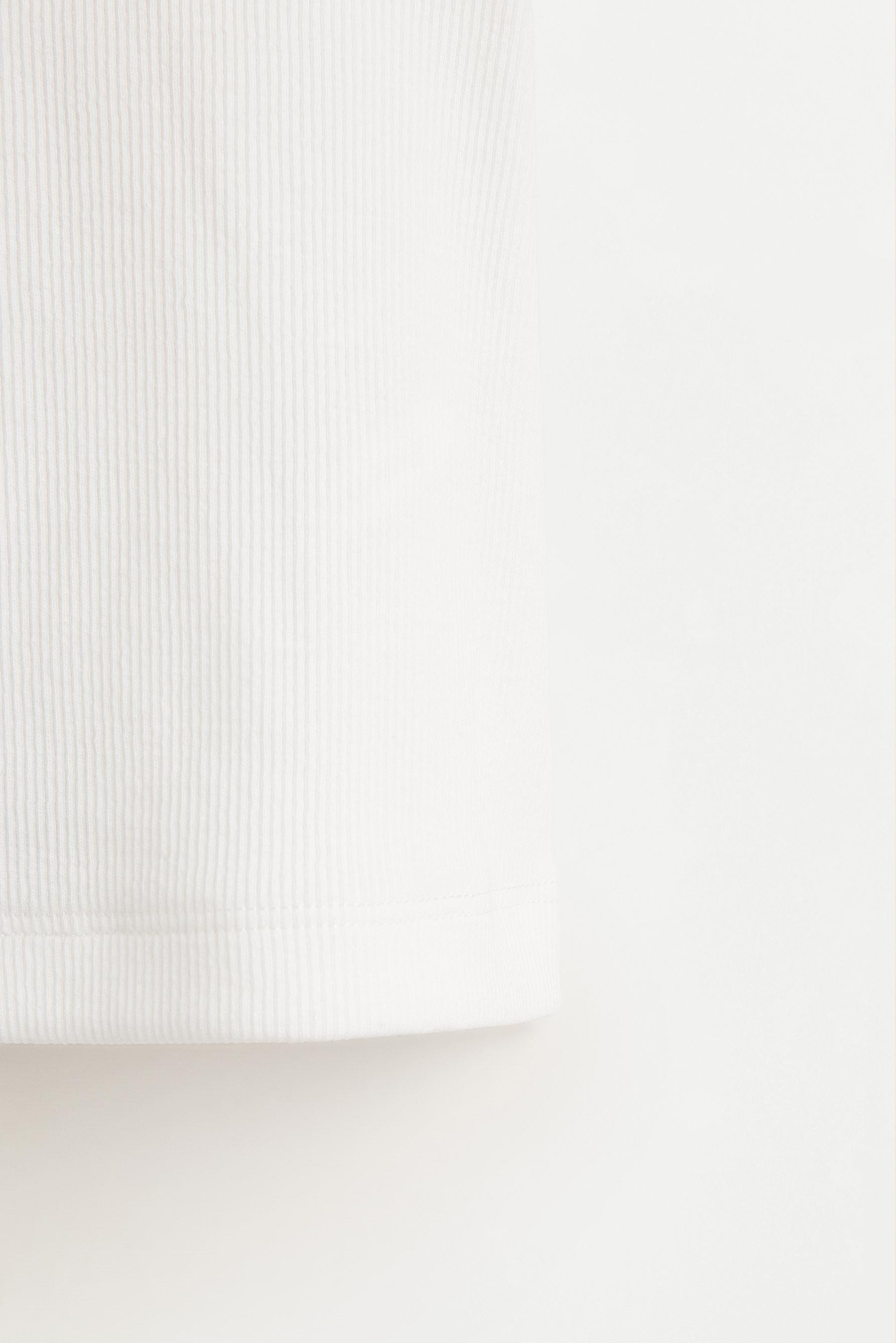 Folded boat neck tank top — OFF WHITE