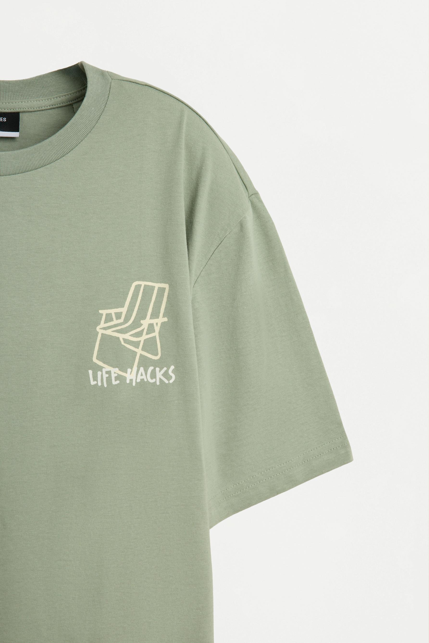 3-pack of printed T-shirts — STEEL