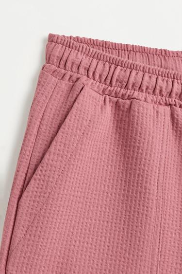 Seersucker shorts — DARK PINK 3