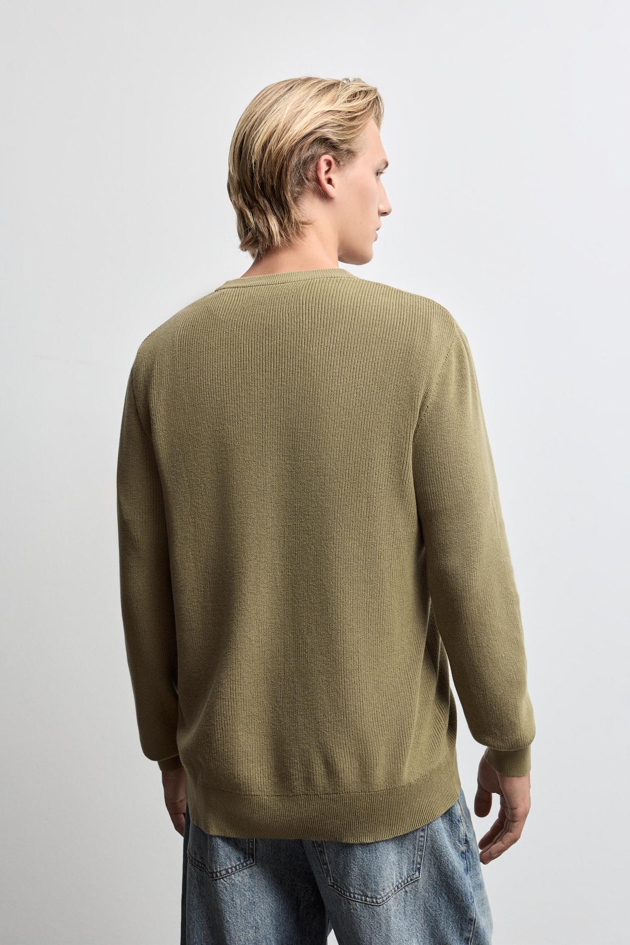 Textured sweater — PALE KHAKI